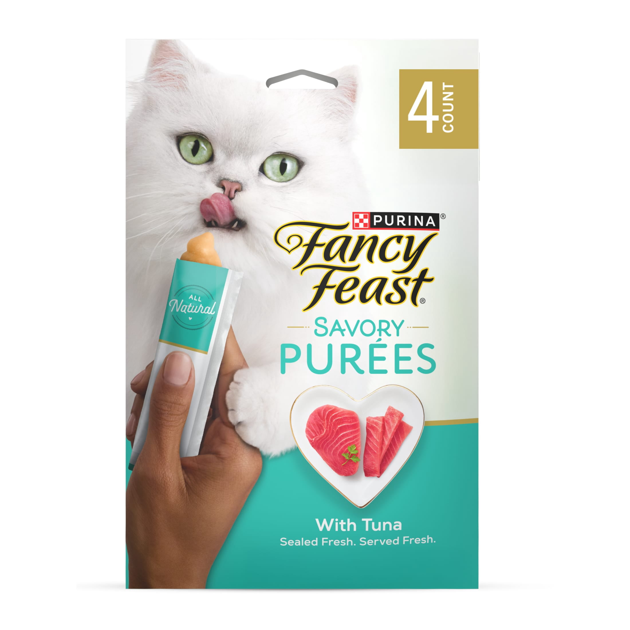 Purina Fancy Feast Savory Purees Tuna Lickable Cat Treats (6 Pack, 1.4 oz) 8qcsf