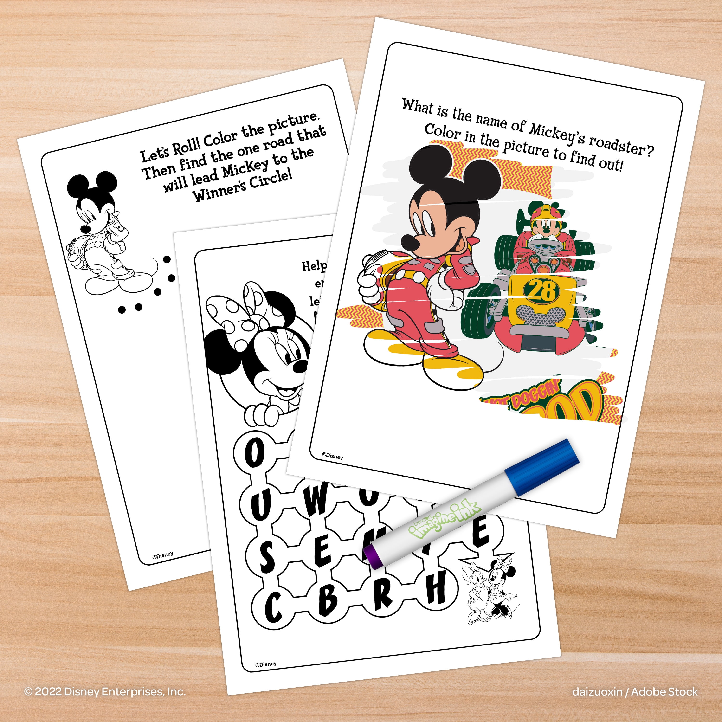 Disney Mickey Mouse Imagine Ink Coloring Book with Mess-Free Marker (16 Pages) 4n9h2