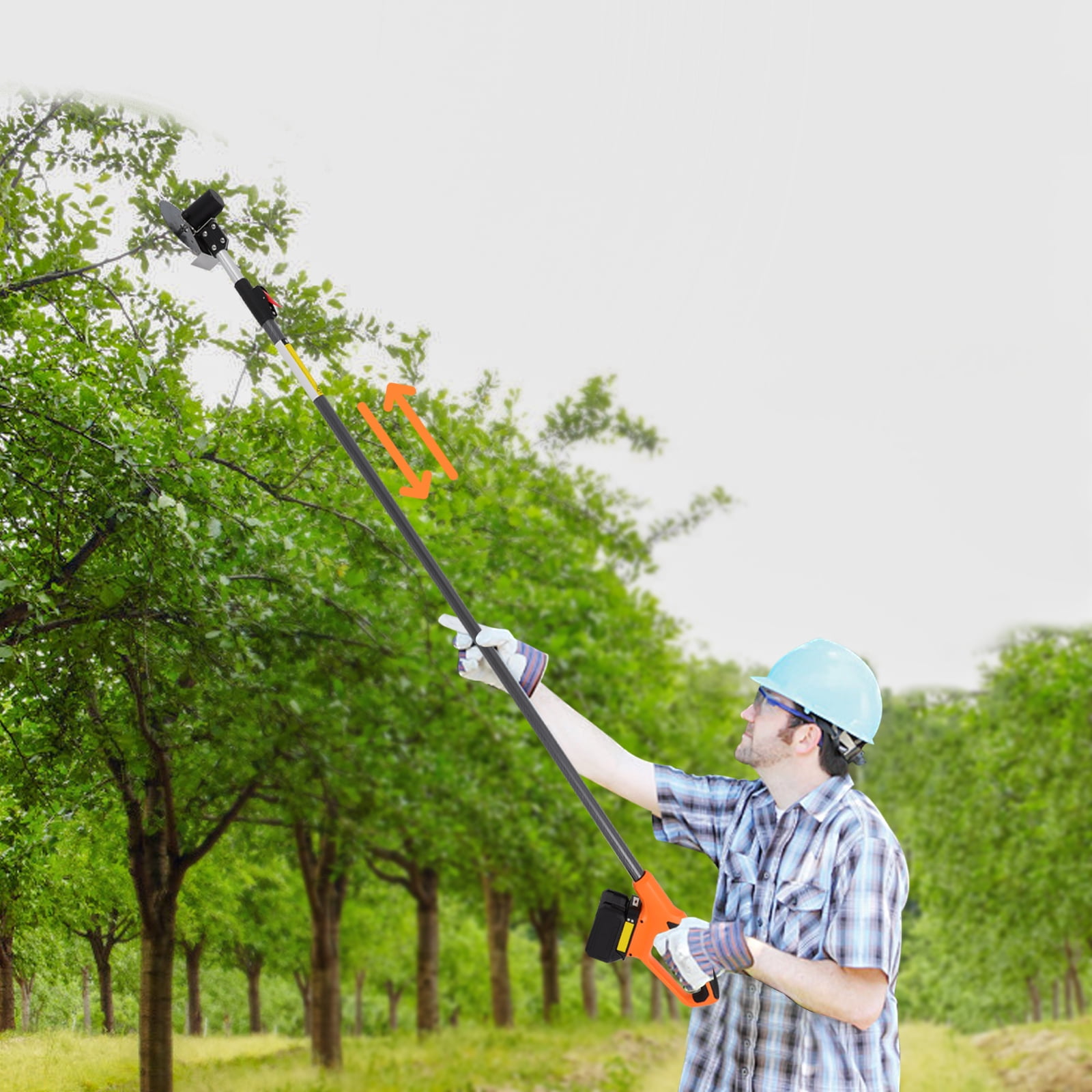 Generic Electric Pole Saw and Hedge Trimmer (Black, 5.74-9.19 ft) izgaa