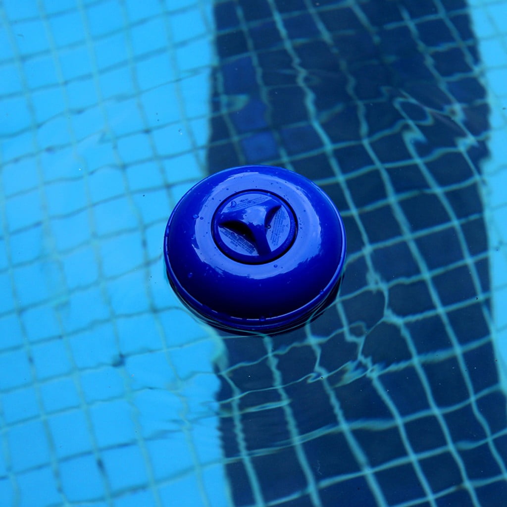 NSESSHome Floating Mini Spa Chemical Dispenser for 1.5 in Chlorine and Bromine Tablets (Blue, 1 Pack) vhui9