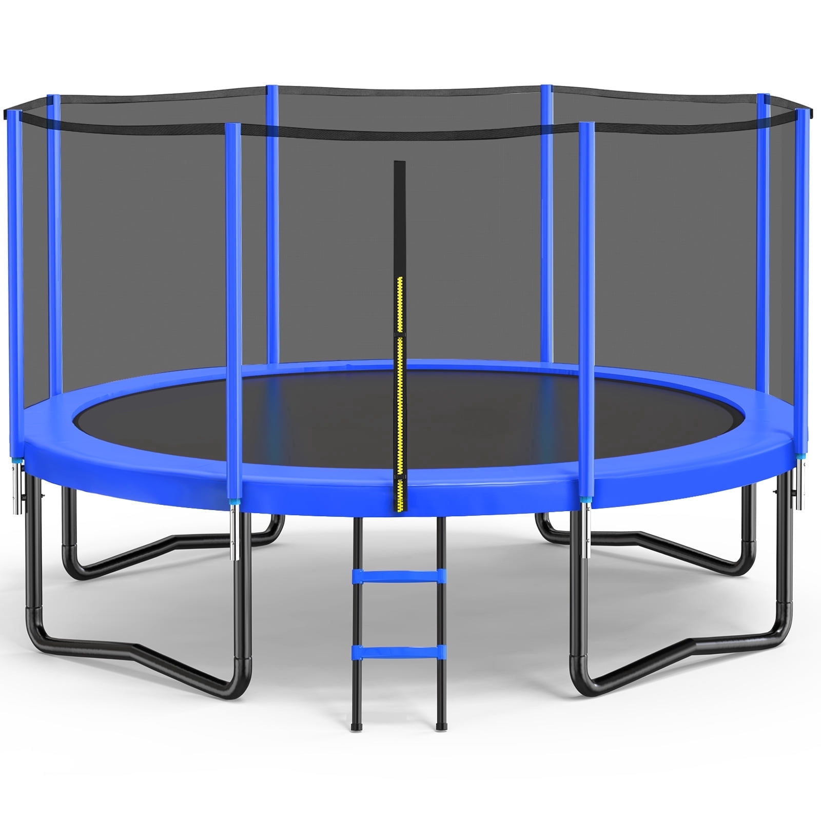Zupapa Outdoor Backyard Trampoline with Safety Enclosure Net and Ladder (Blue, 14 ft) rnk8d