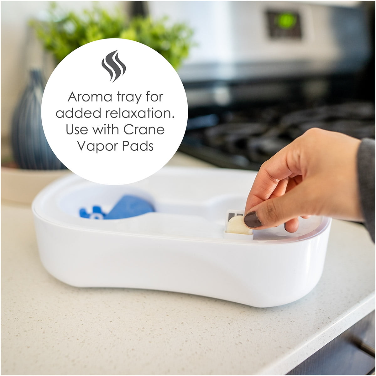 Crane Collapsible Cool Mist Humidifier, Portable Ultrasonic Air Moisturizer (Blue, 1 gal) ldb4j