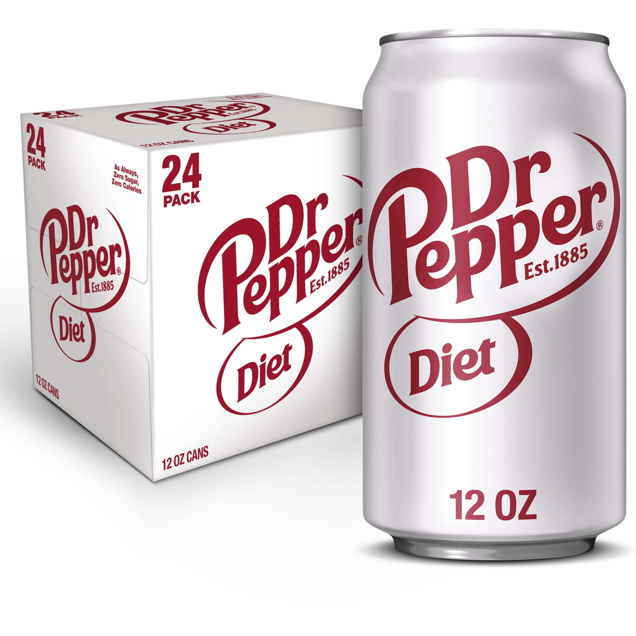 Diet Dr. Pepper Soda Pop (Zero Sugar, 24 Pack, 12 fl oz) zl3c1