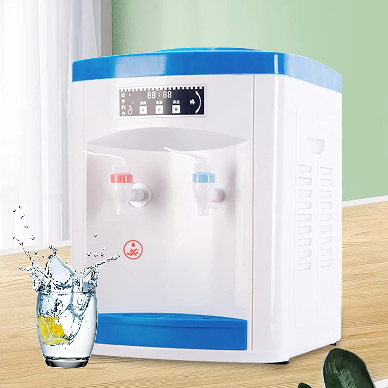 Dwellnix Electric Water Cooler Dispenser, Countertop Hot and Cold Water Station (White, 5 gal) 6d6fo