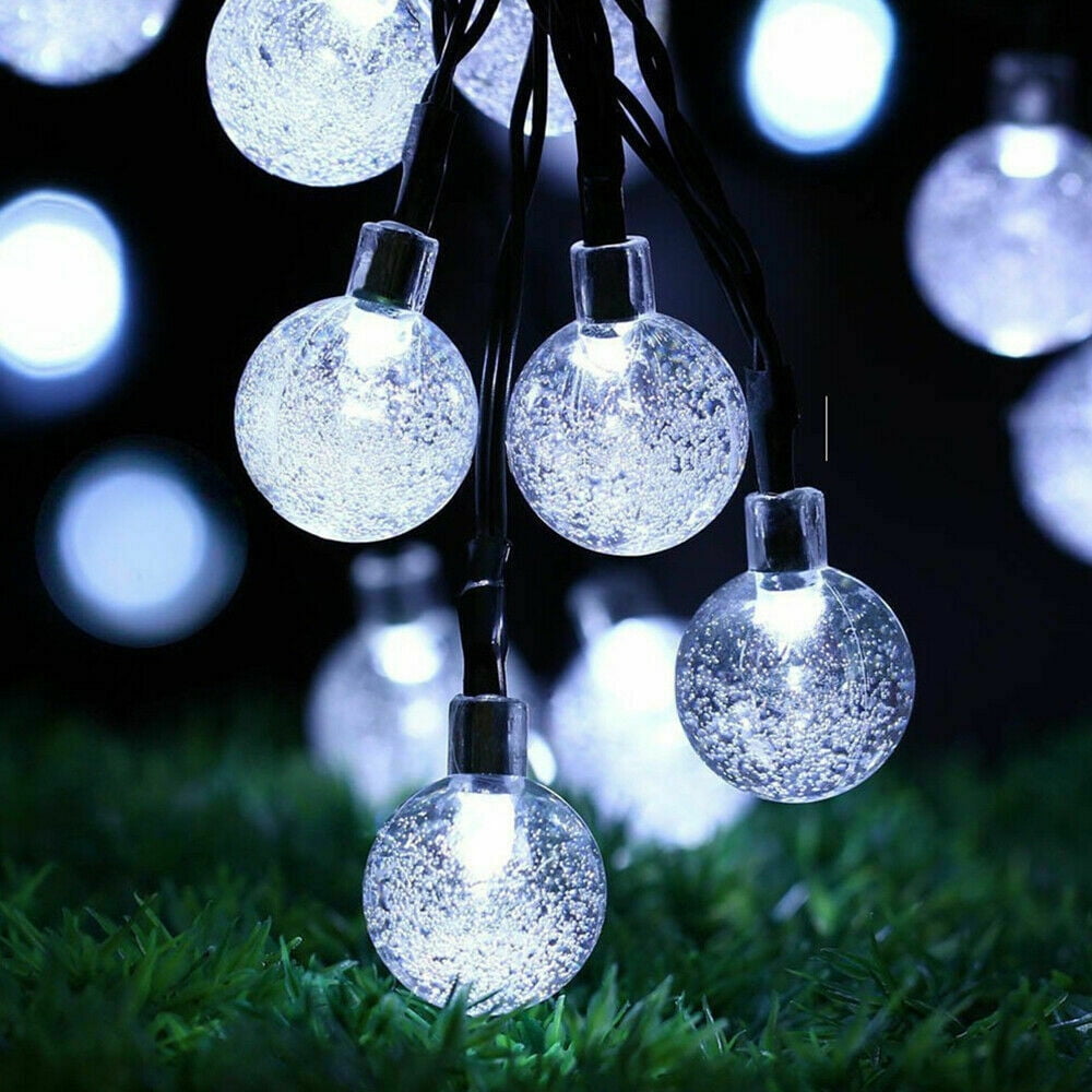 TUOREN LED Solar String Lights Outdoor Waterproof Fairy Lights for Garden and Patio (Cold White, 20 ft) z1lfh