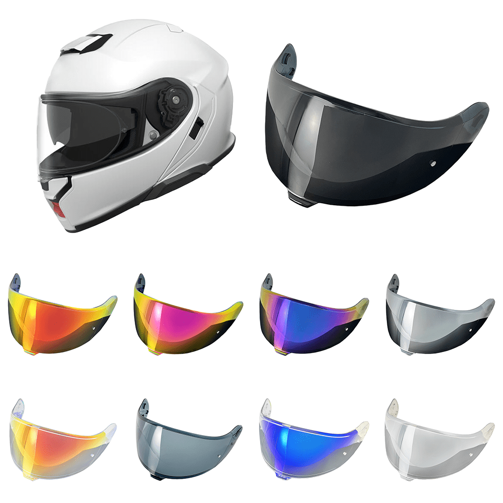 ZQIYDYP Helmet Face Shield for SHOEI Neotec 3 CNS-3C, Replacement Visor (Black, 1 Piece) om619