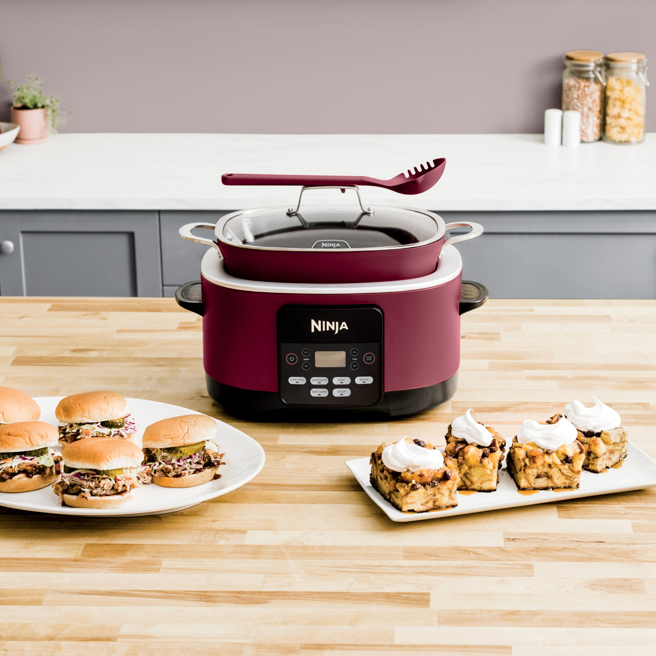 Ninja Foodi Possible 10-in-1 Multi-Cooker with Triple Heat Fusion Technology (Red, 8.5 qt) 0apms
