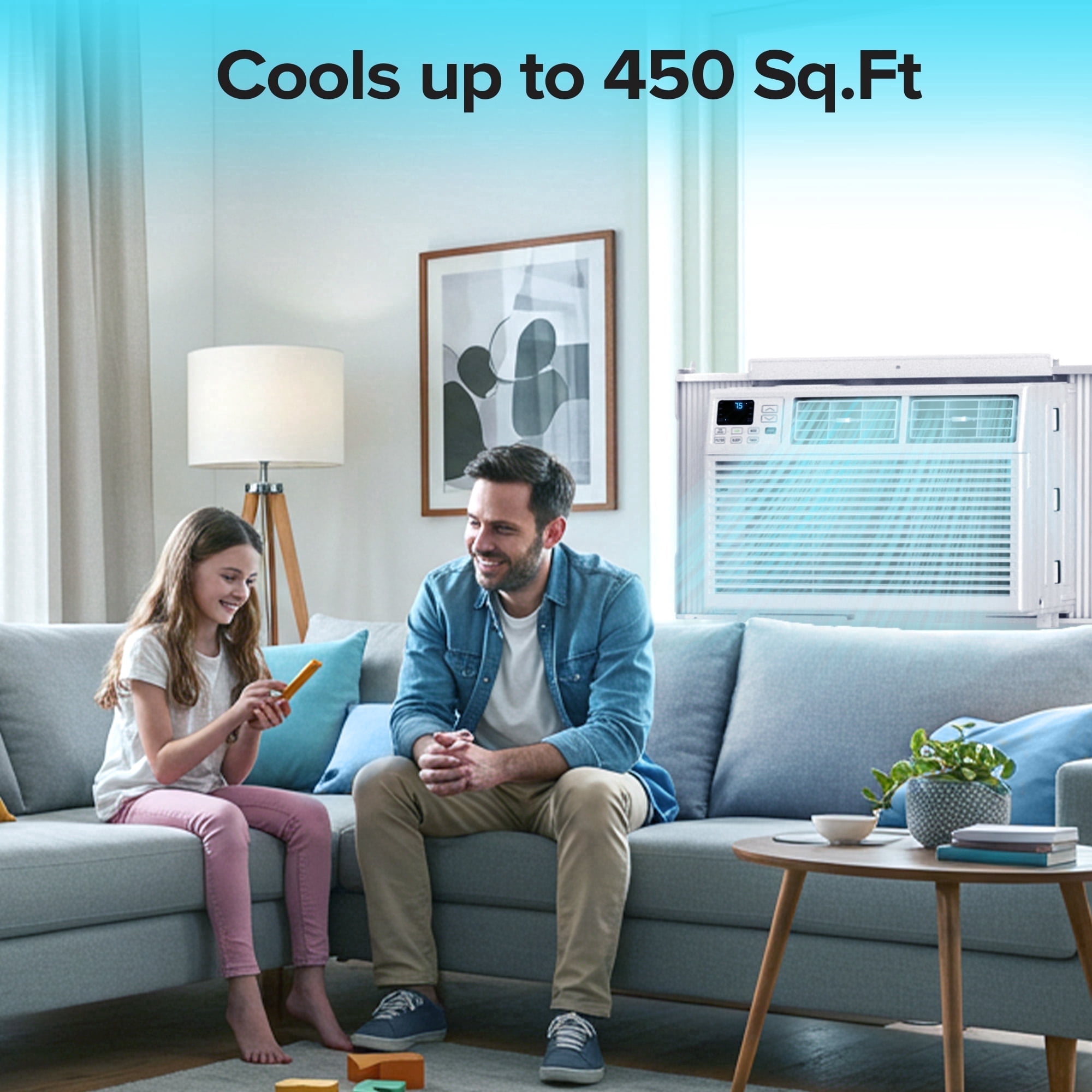 KissAir 10,000 BTU Window Air Conditioner with Remote Control (450 Sq. Ft Coverage) 9q6wf