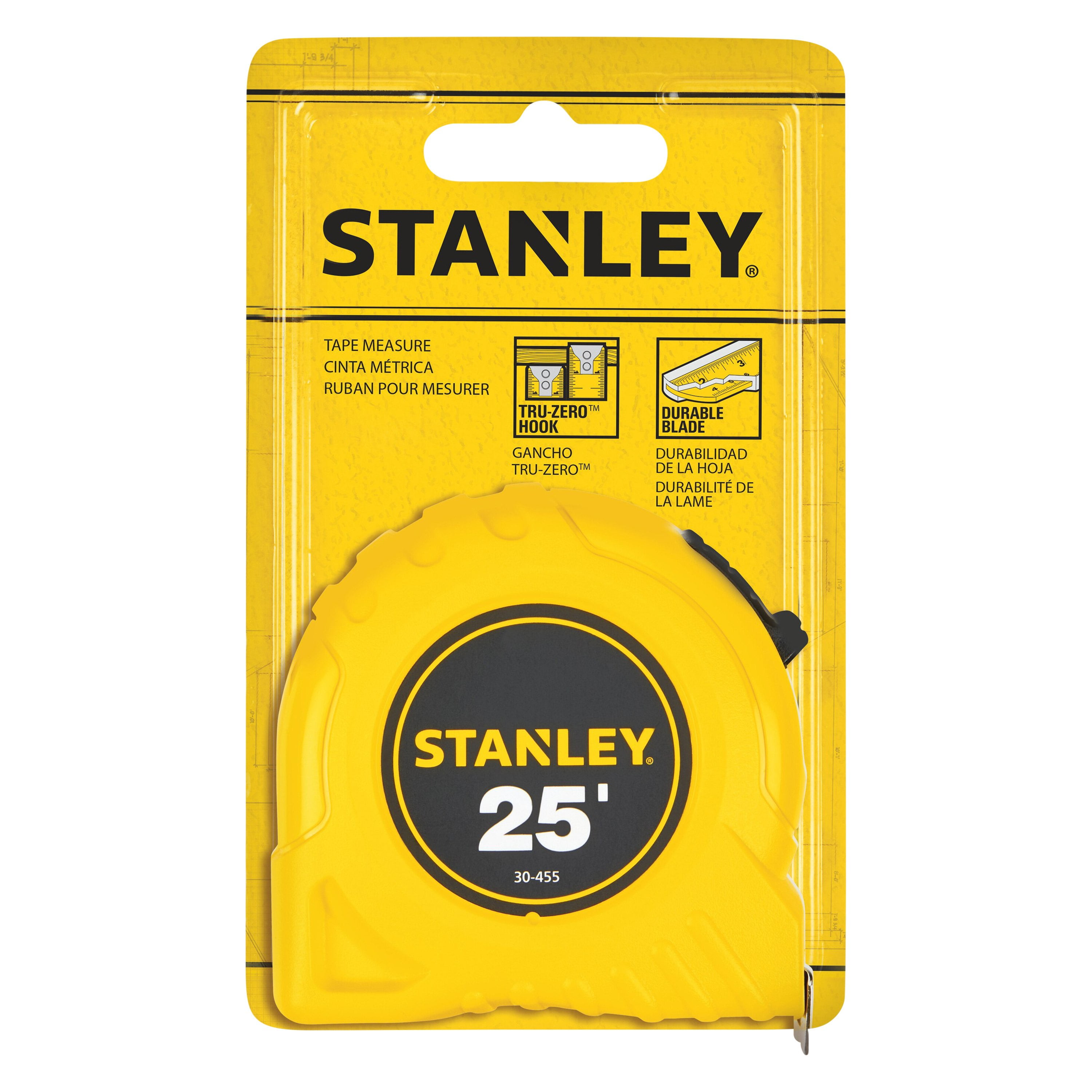 Bostitch Power Return Tape Measure, Heavy-Duty Impact Resistant Case, Professional Grade (Yellow, 1 in x 25 ft) 4jiqe