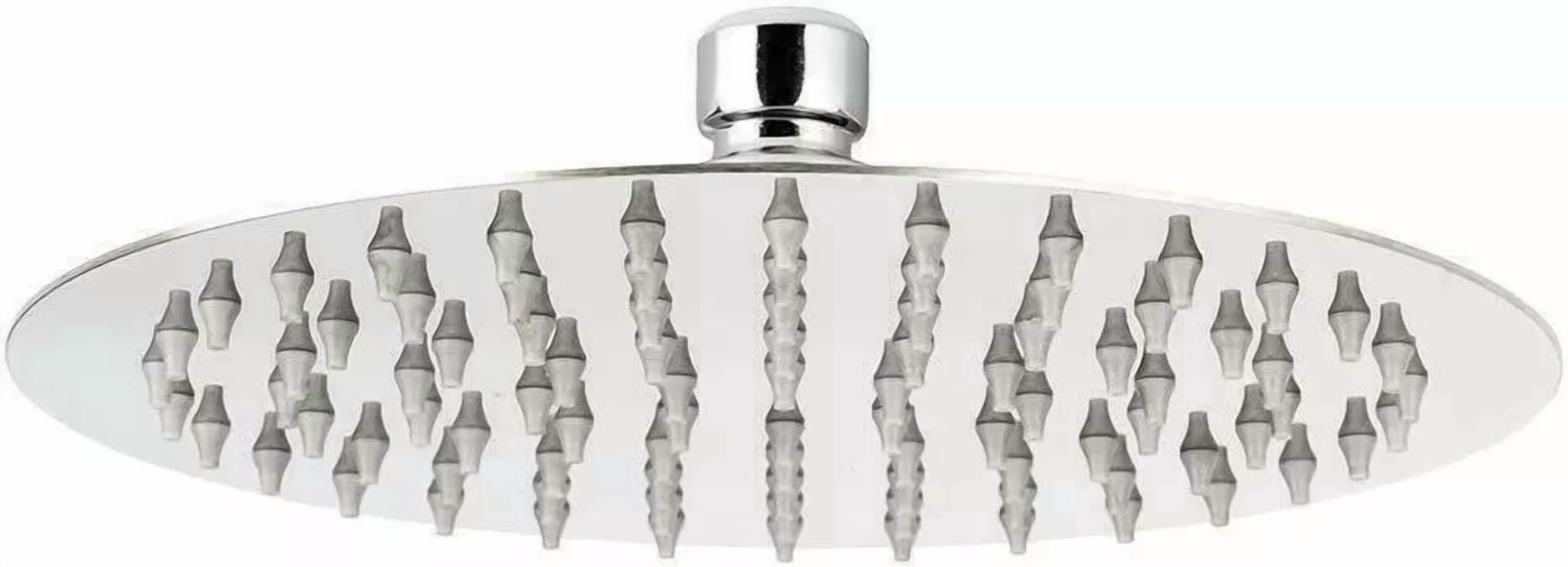 KLYNE 8 in Round Rainfall Shower Head High-Pressure Bathroom Rain Sprayer (Silver, 8 in) c4kvk