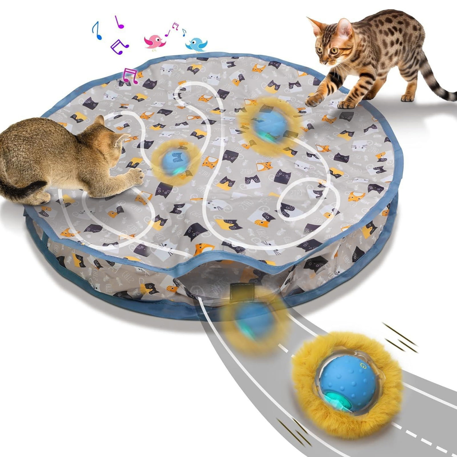 sunsanly Interactive Hunting Cover Cat Toy for Indoor Cats (Hide and Seek, 1 Pack) ewnu8