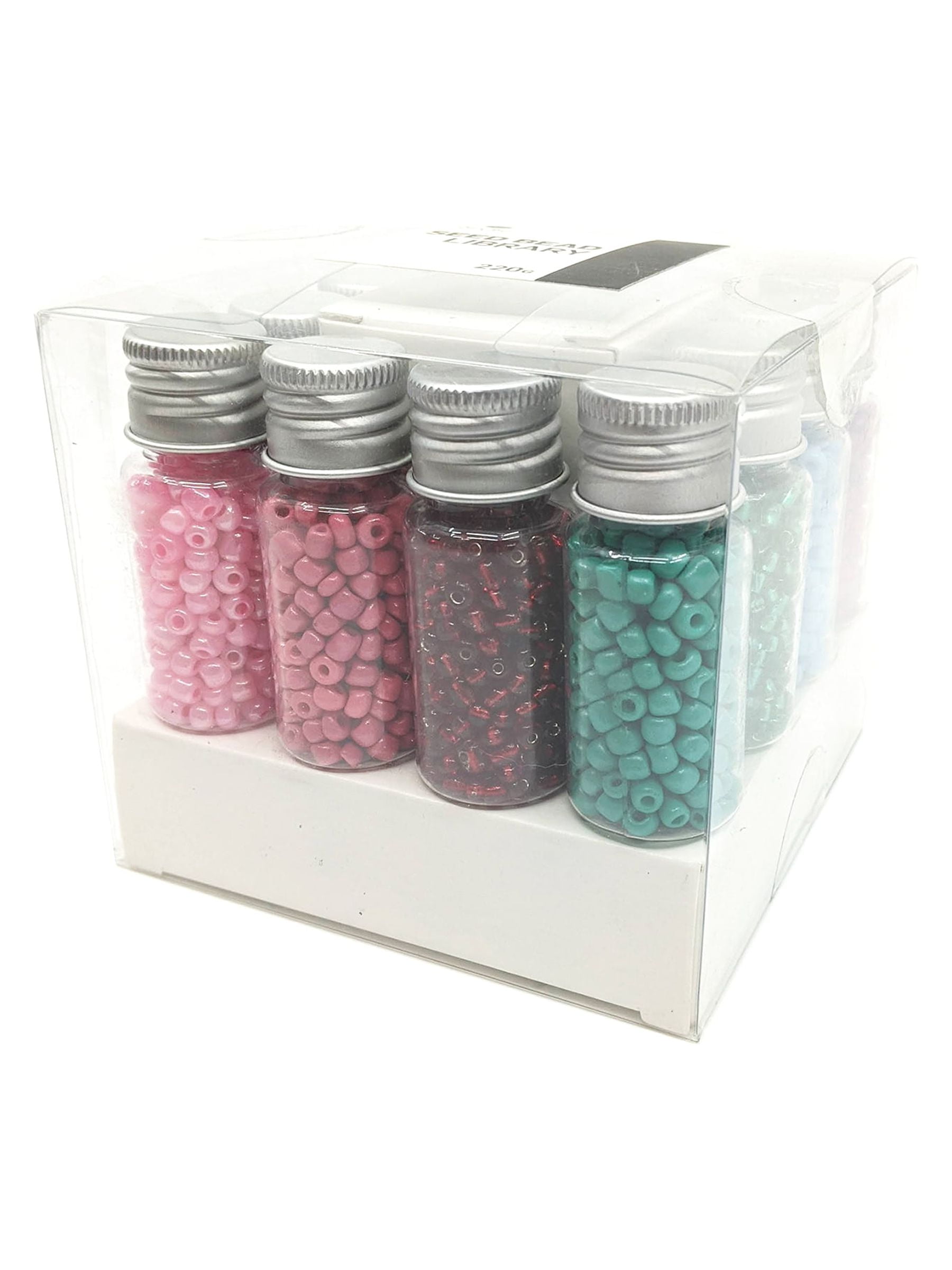 Blue Moon Beads Bright Rainbow Glass Seed Bead Mix for DIY Jewelry Making (Multicolor, 7.76 oz) 9fgi5
