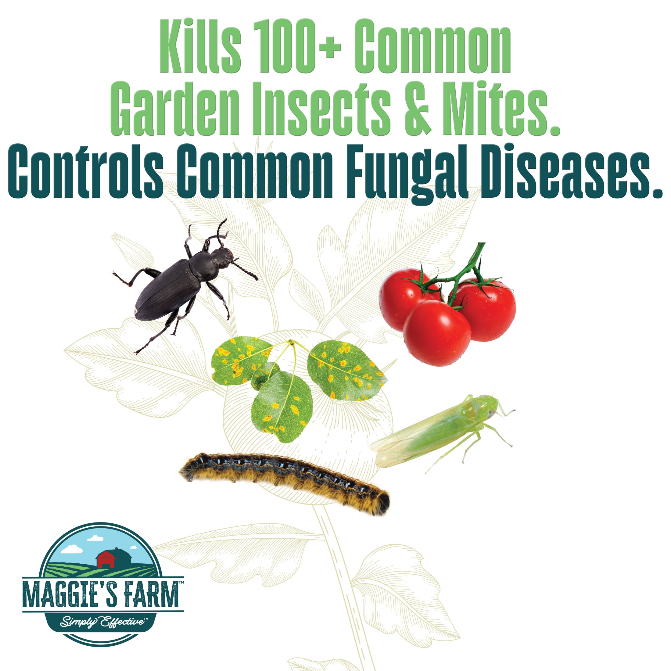 Maggie's Farm Vegetable Garden Insect & Disease Control Spray (24 oz) arfcb