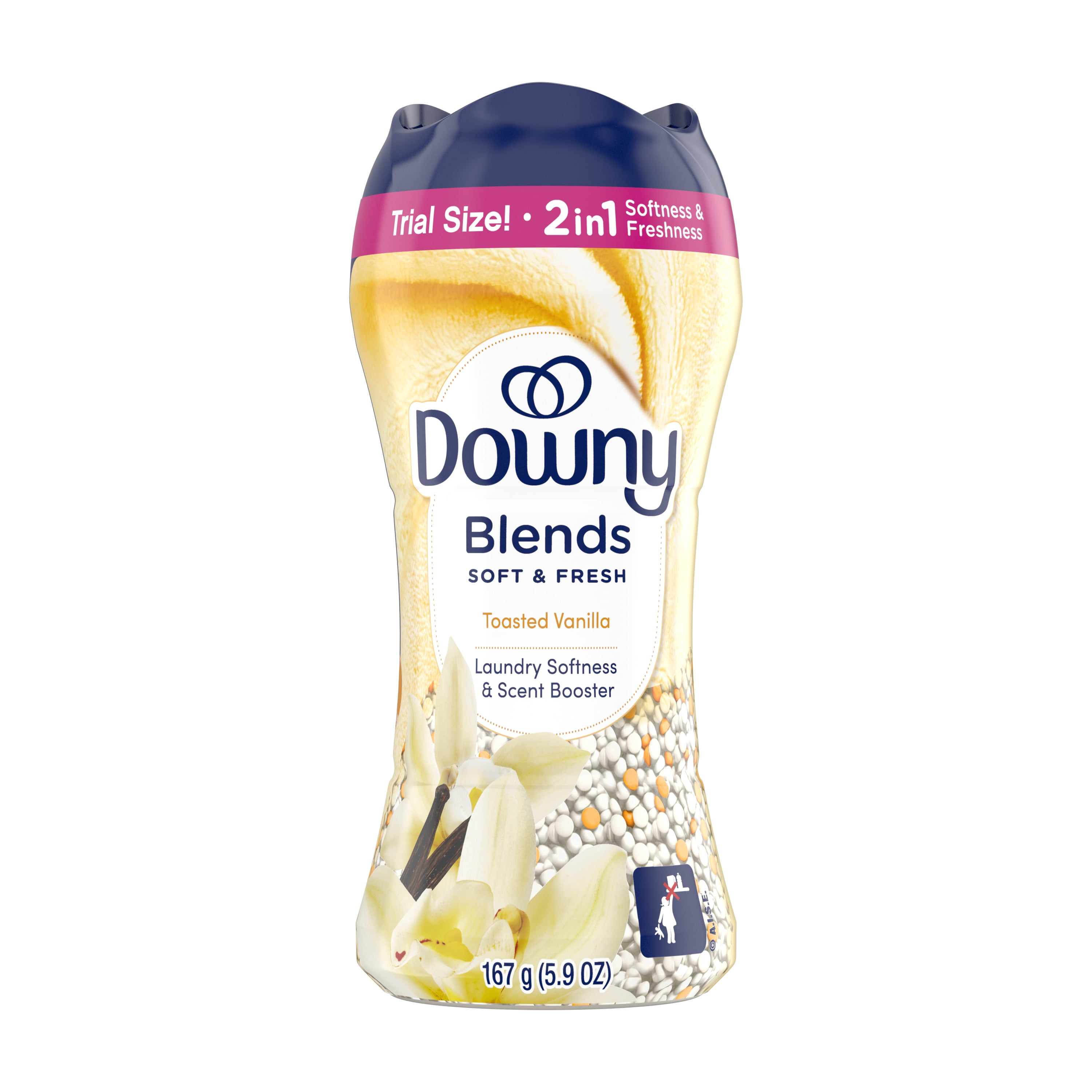 Downy Blends In-Wash Laundry Scent Booster Beads, Softening Fabric Enhancer, Toasted Vanilla (5.9 oz) rqo6g