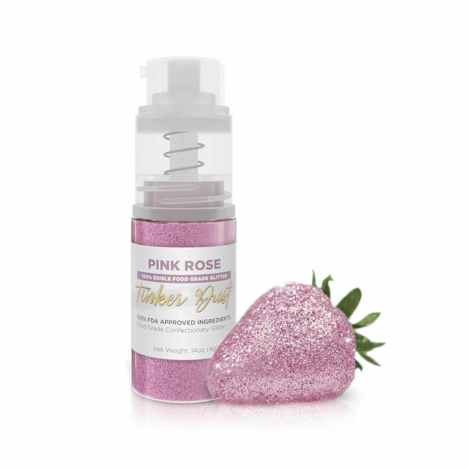 Bakell Tinker Dust Edible Glitter for Drinks and Confections (Pink Rose, 0.1 oz) 0z0pp