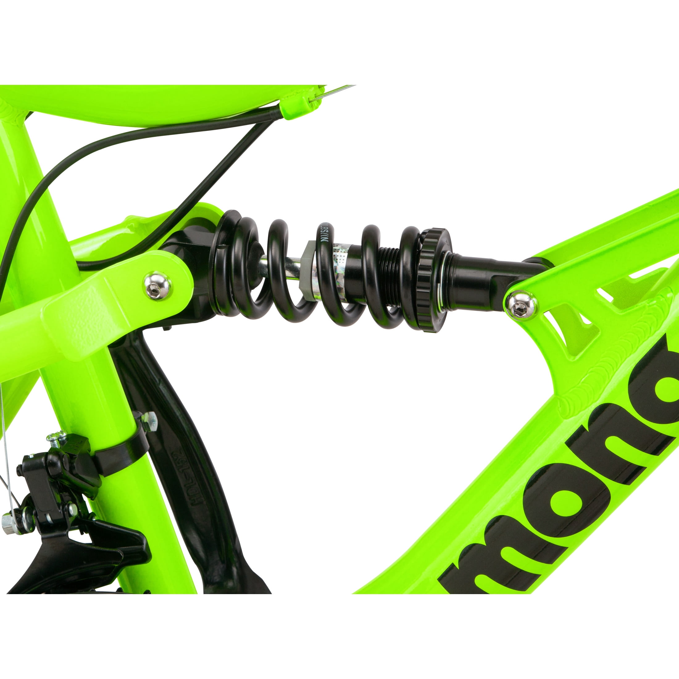 Mongoose Status Dual Suspension Mountain Bike (Yellow, 24 in Wheels, 21 Speeds) 3csz5