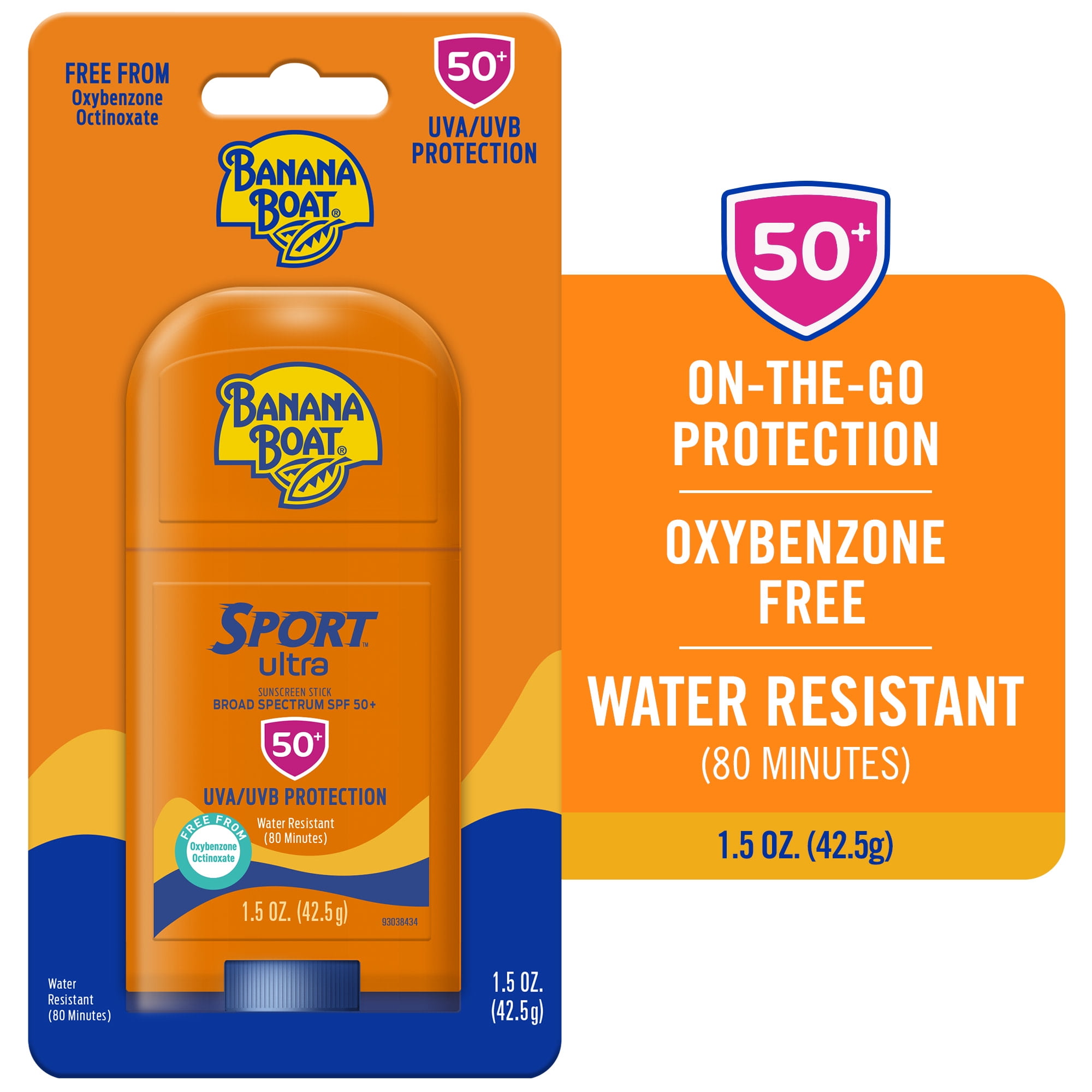 Banana Boat Sport Ultra Sunscreen Stick SPF 50 Broad Spectrum Protection (4 Pack, 1.5 oz) 8vnzf
