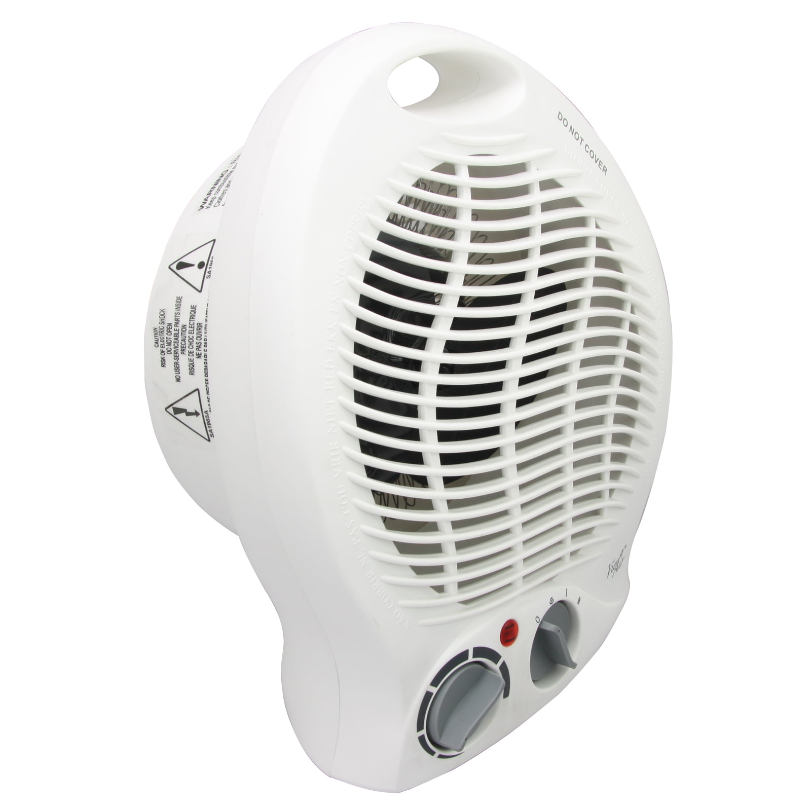 VieAir 1500W Portable Electric Fan Heater with Adjustable Thermostat (White, 1 Unit) erf4r