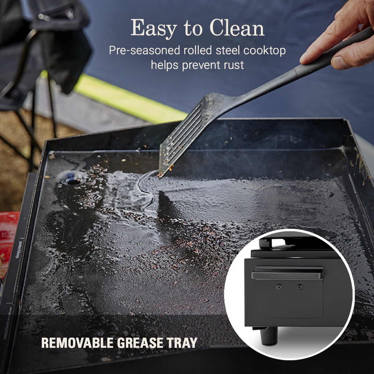 Coleman Sportster Tabletop Griddle, Portable Outdoor Camping Grill (Black, 17 in) 8r6yf
