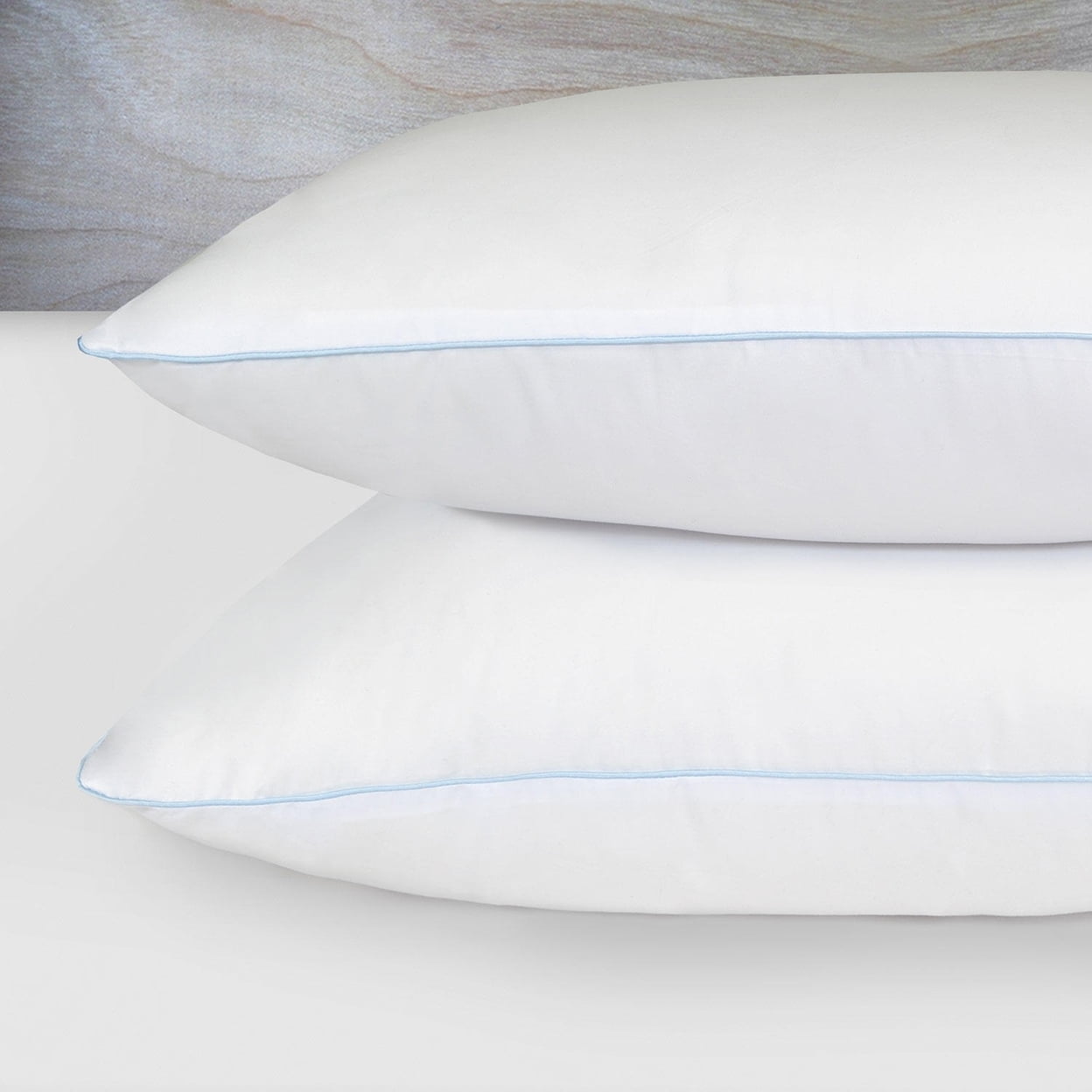 Serta Perfect Sleeper Eco-Friendly Bed Pillow Down-Alternative Support (White, Standard/Queen 2 Pk) fkm00
