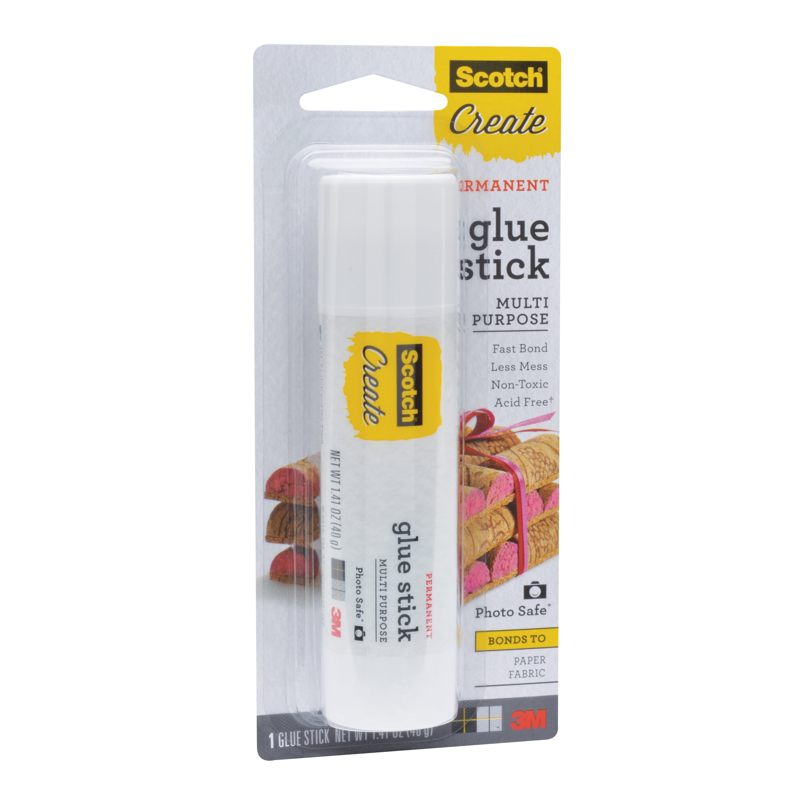 3M Scotch Glue Stick, Acid-Free Adhesive for Scrapbooking and Crafts (White, 1.41 oz) ngfmu