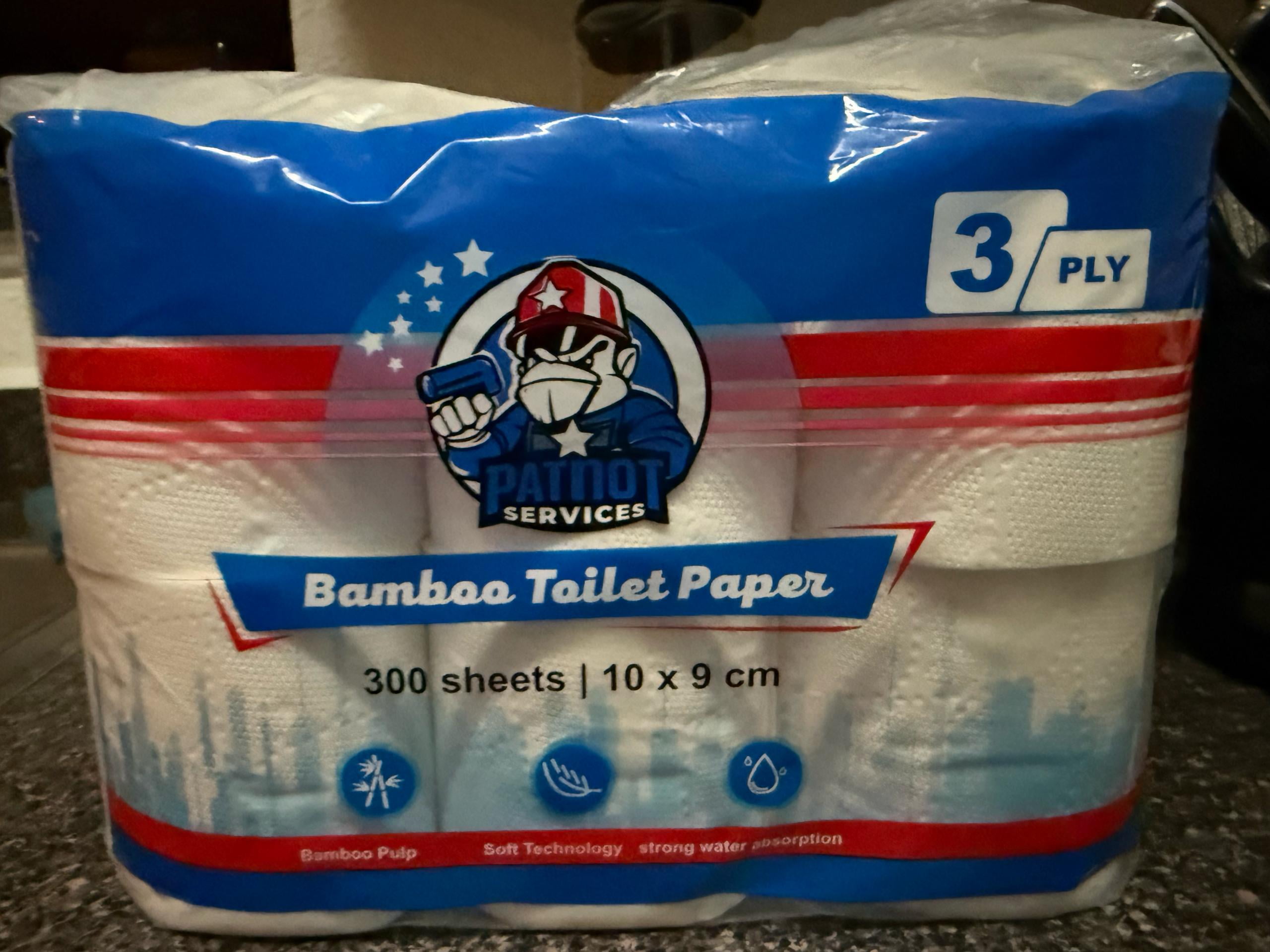 Patnot Premium Bamboo Toilet Paper (White, 12 Rolls) qev13