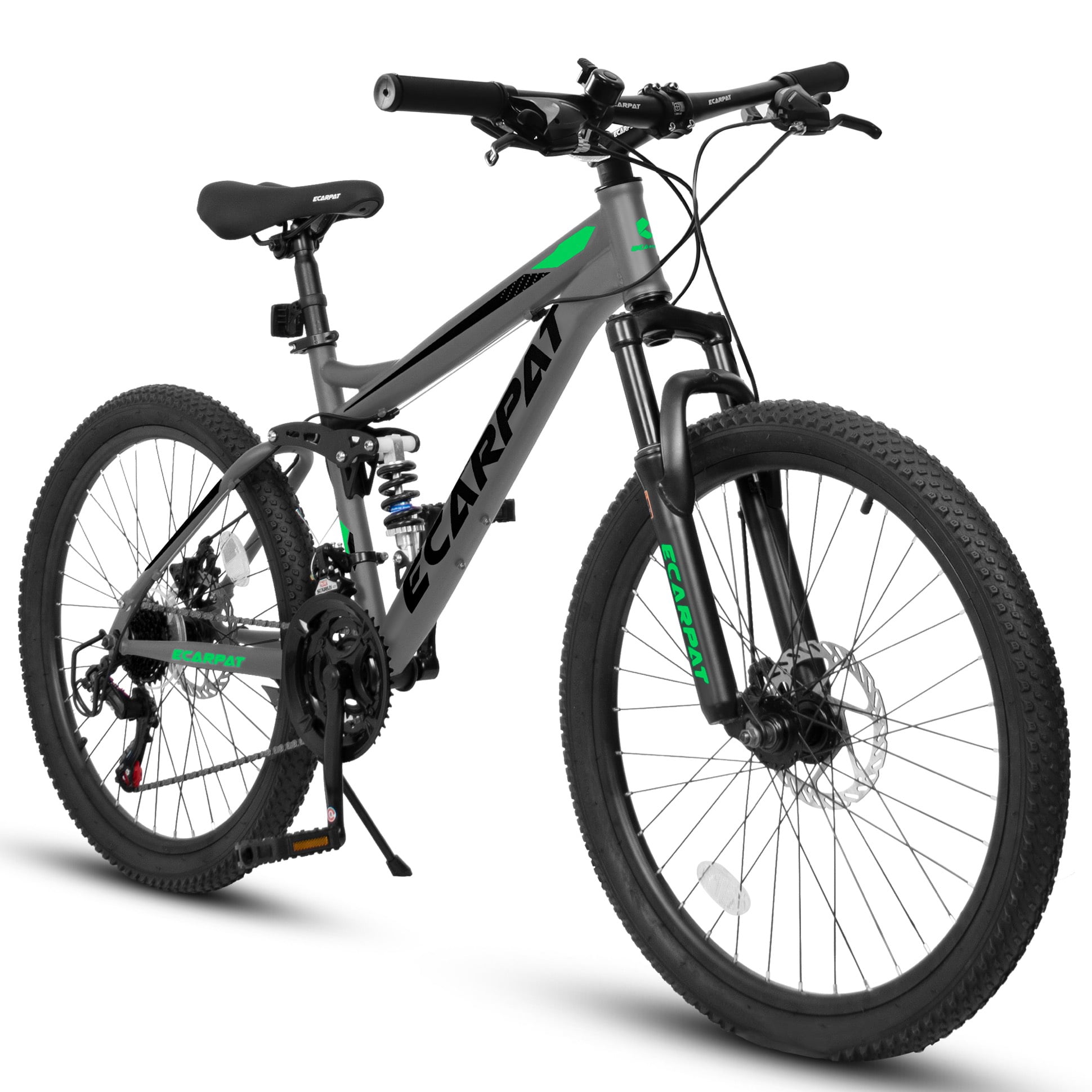 Abrihome 27.5-Inch Mountain Bike for Adults, 21-Speed Trail & City Bicycle with Dual Disc Brakes (Gray, 27.5 in) 8d7gw