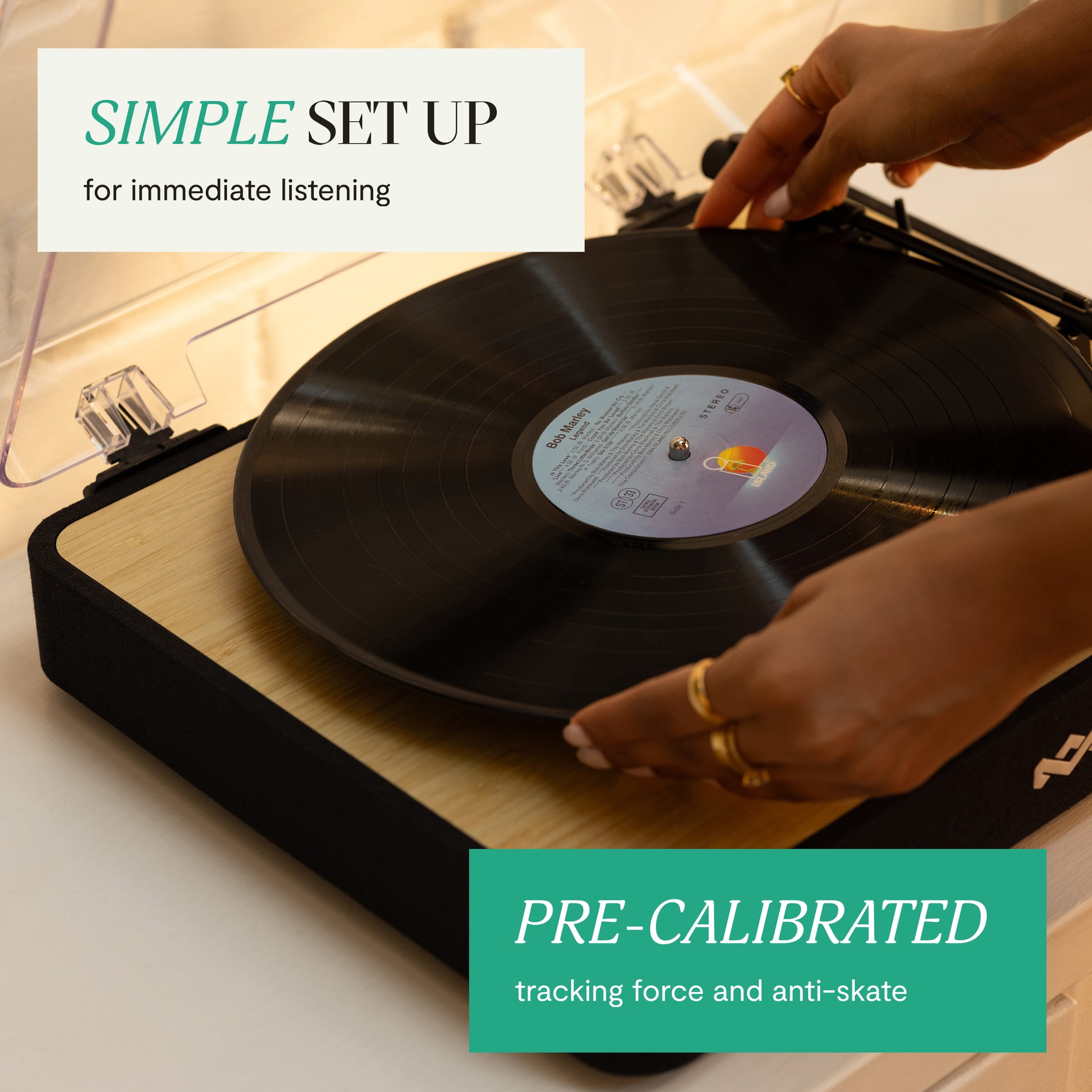 House of Marley Revolution Turntable (Black, 17 in x 14 in) mp5ry