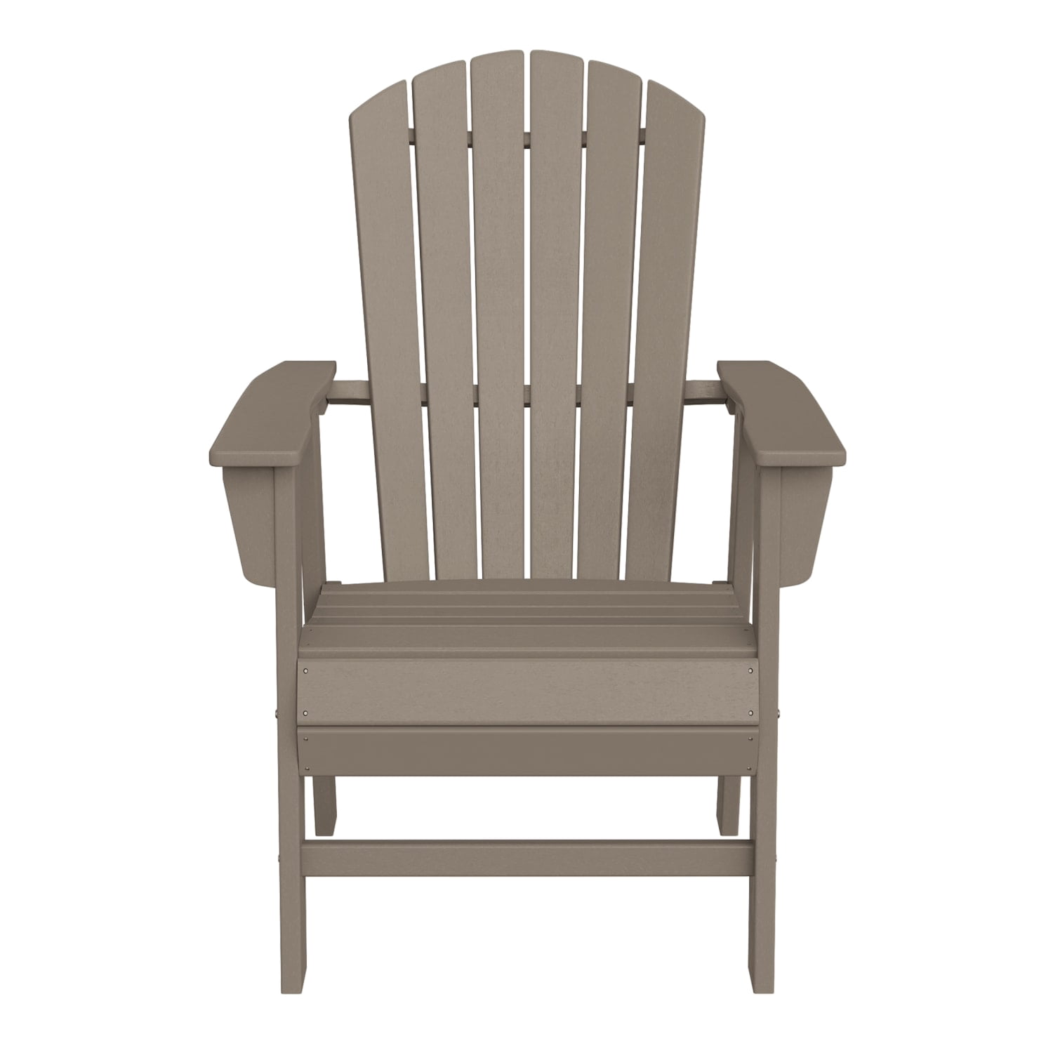 WestinTrends Dylan Outdoor Adirondack Dining Chair, All-Weather Poly Lumber Patio Seat (Weathered Wood, 330 lb Capacity) l2pzc