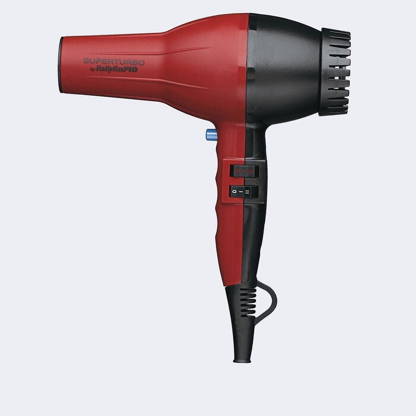 BaBylissPRO Turbo Dryer Professional Hair Blow Dryer with Concentrator Nozzle (Red, 2000 Watts) ghyzp