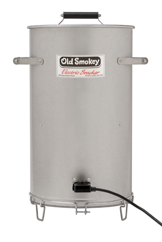 Old Smokey Electric Smoker, Outdoor BBQ Grill with Adjustable Heat Control and Dual Cooking Grates (Silver, 15 in) tcecs