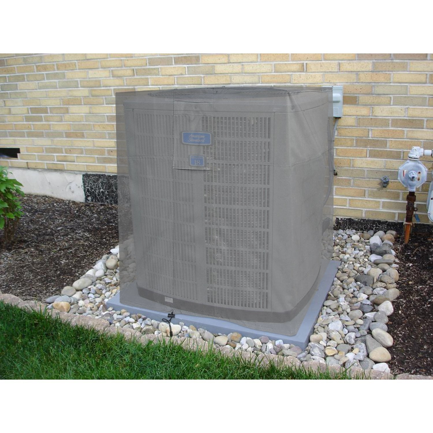 Khomo Gear Titan Series Waterproof Heavy Duty Outdoor Air Conditioning Cover (Gray, 31 in x 33.5 in x 34.5 in) is8bd