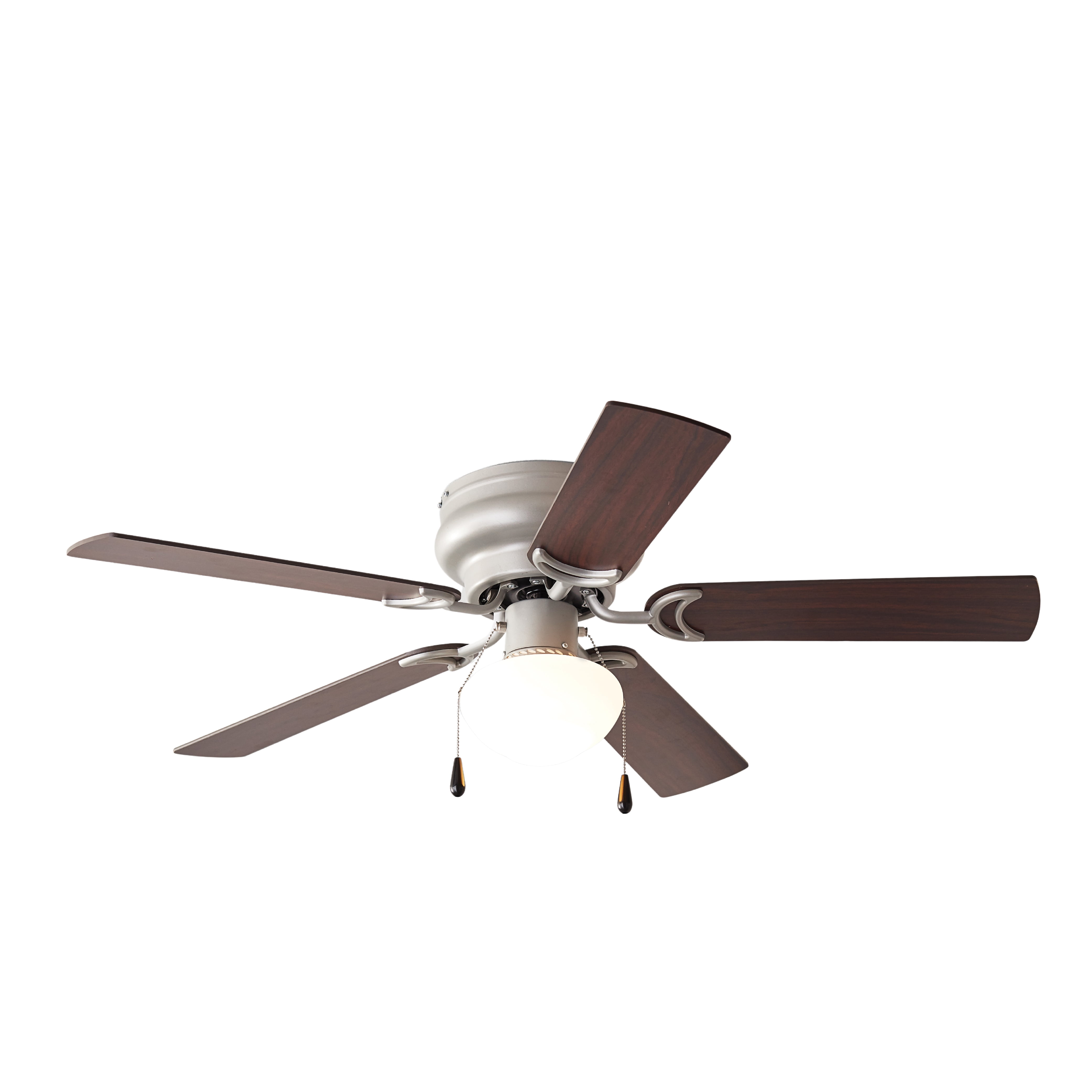 Mainstays 44 in Hugger Indoor Ceiling Fan with Light Kit (Satin Nickel, 5 Blades) suzee