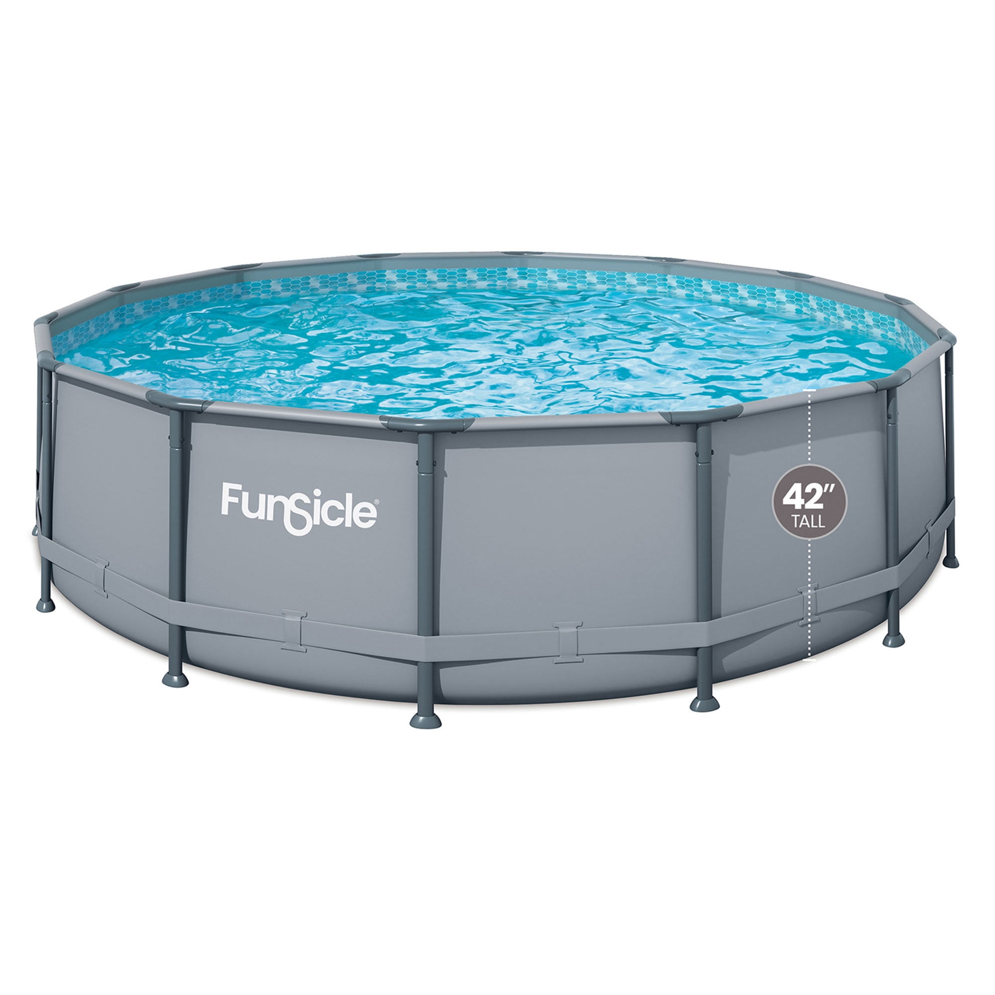 Funsicle 14ft Round Oasis Above Ground Pool with SkimmerPlus Filter Pump (Blue, 14 ft x 42 in) 10x96