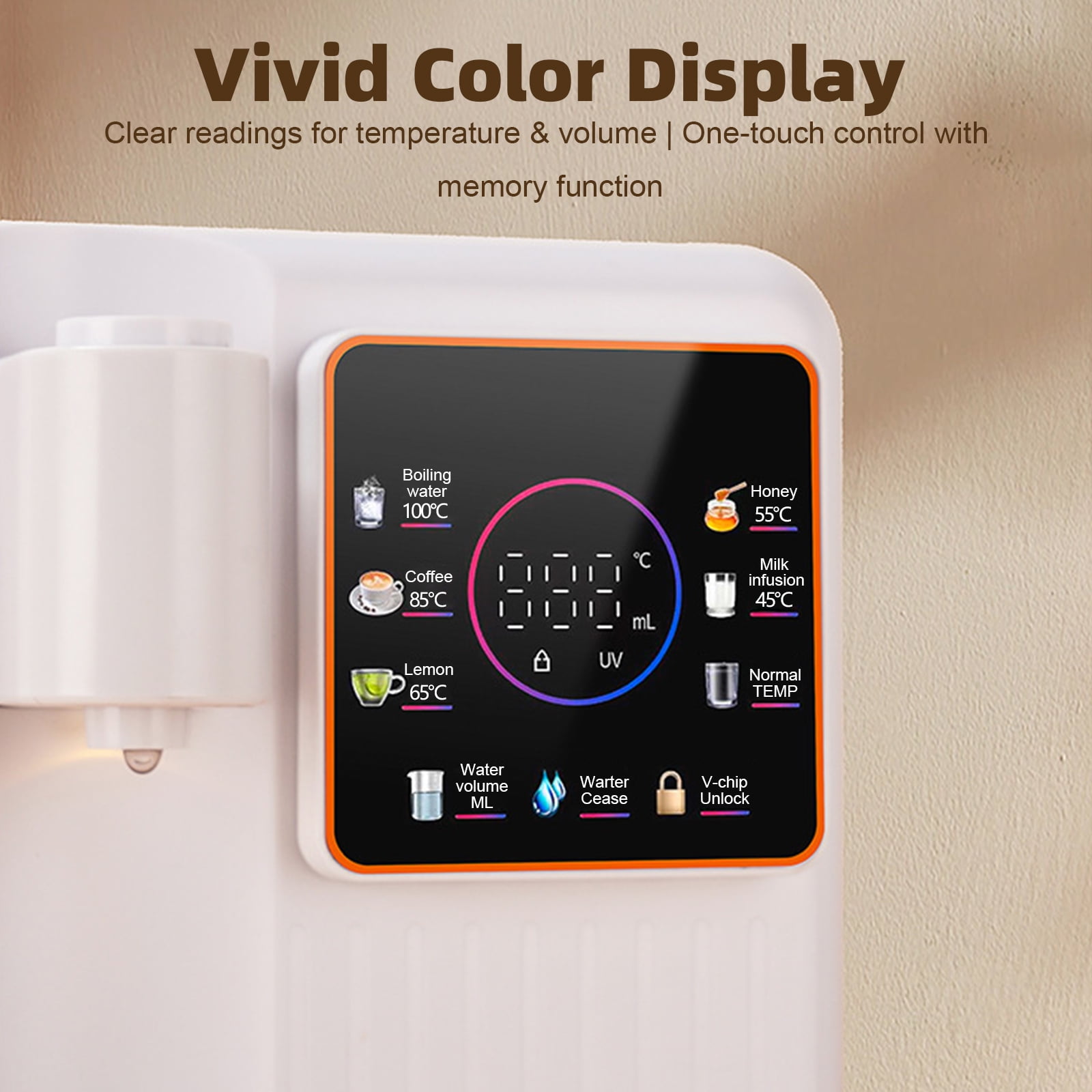 YILIFEIDA Instant Hot Water Dispenser, Countertop Boiling Water Station with Adjustable Temperature & Volume (White, 119 fl oz) 16g8h