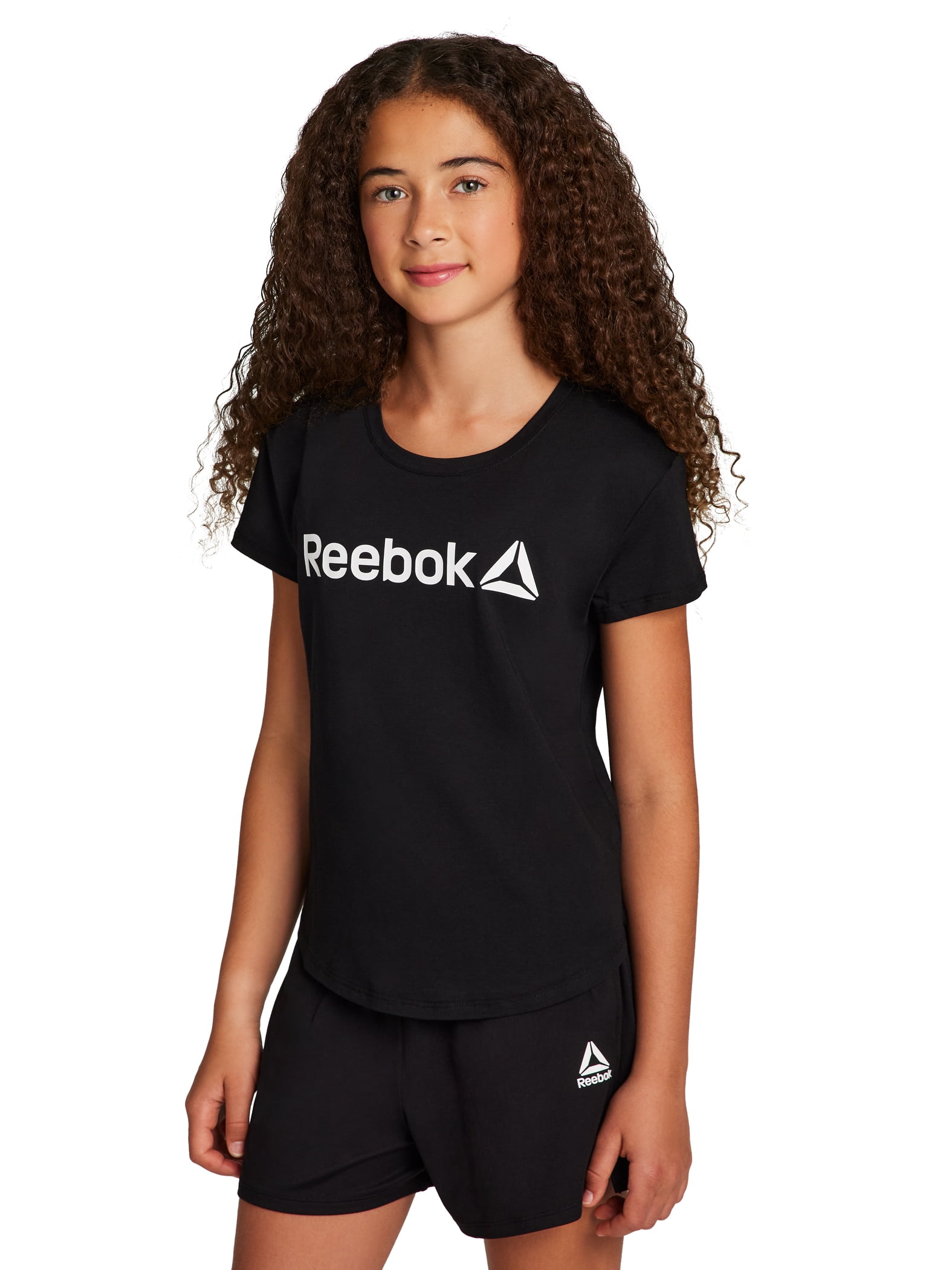 Reebok Girl’s Athletic Identity Short Sleeve T-Shirt (Black, Size S, 2-Pack) ldlvv