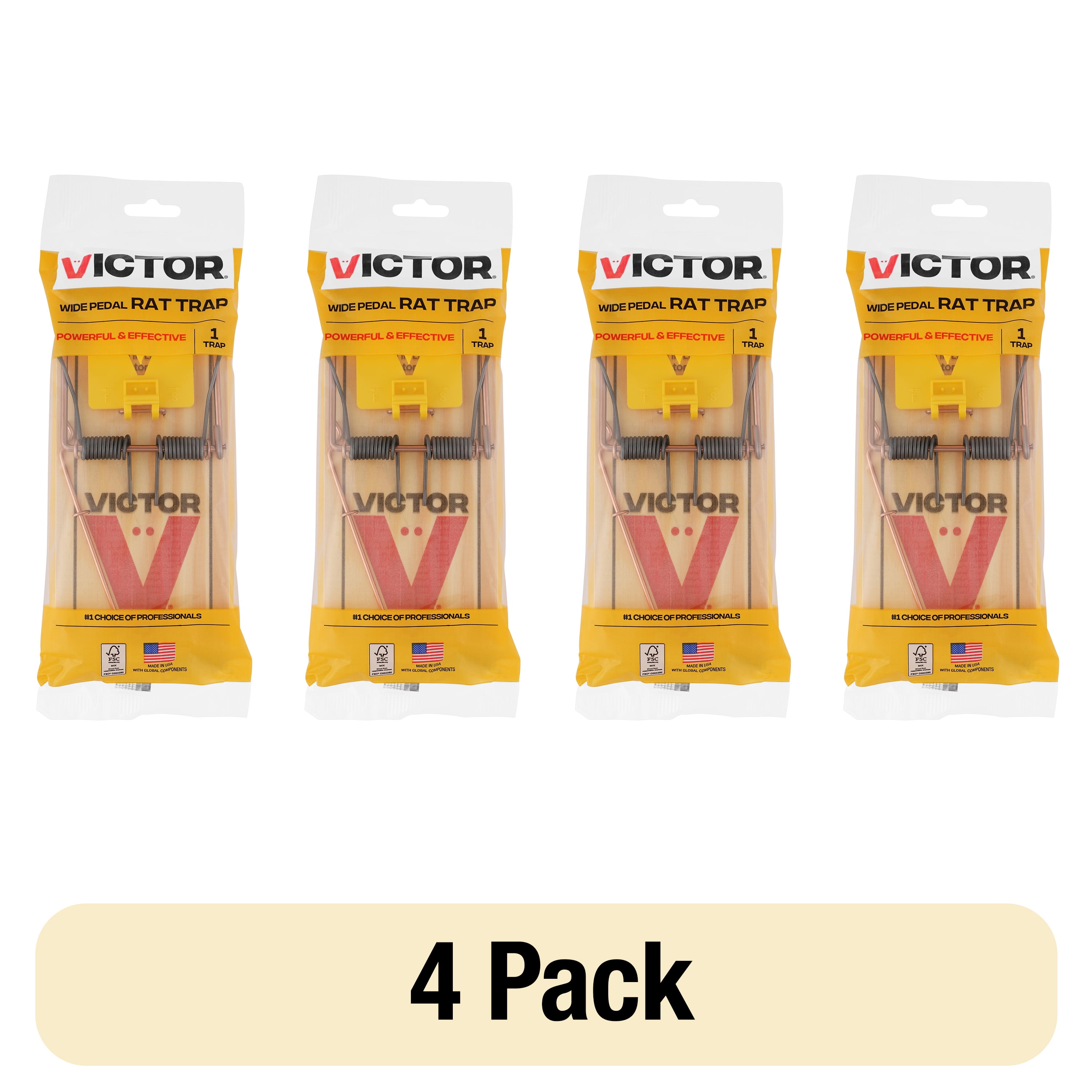 Victor Easy Set Extended Trigger Rat Trap (Wooden, 1 Pack) 8j7rz