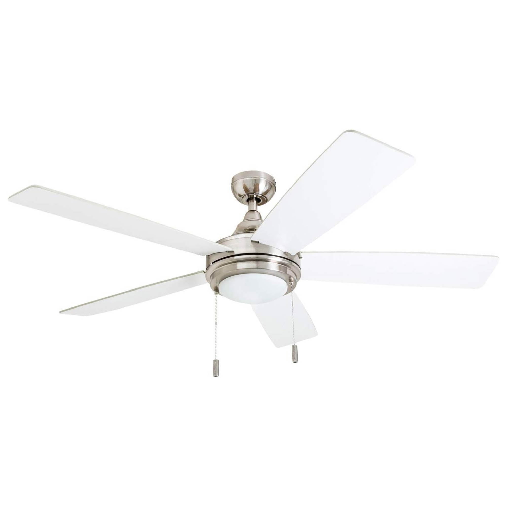 Honeywell Ventnor 52-in Modern LED Ceiling Fan with Integrated Light (Brushed Nickel, 52-in) ji6ap