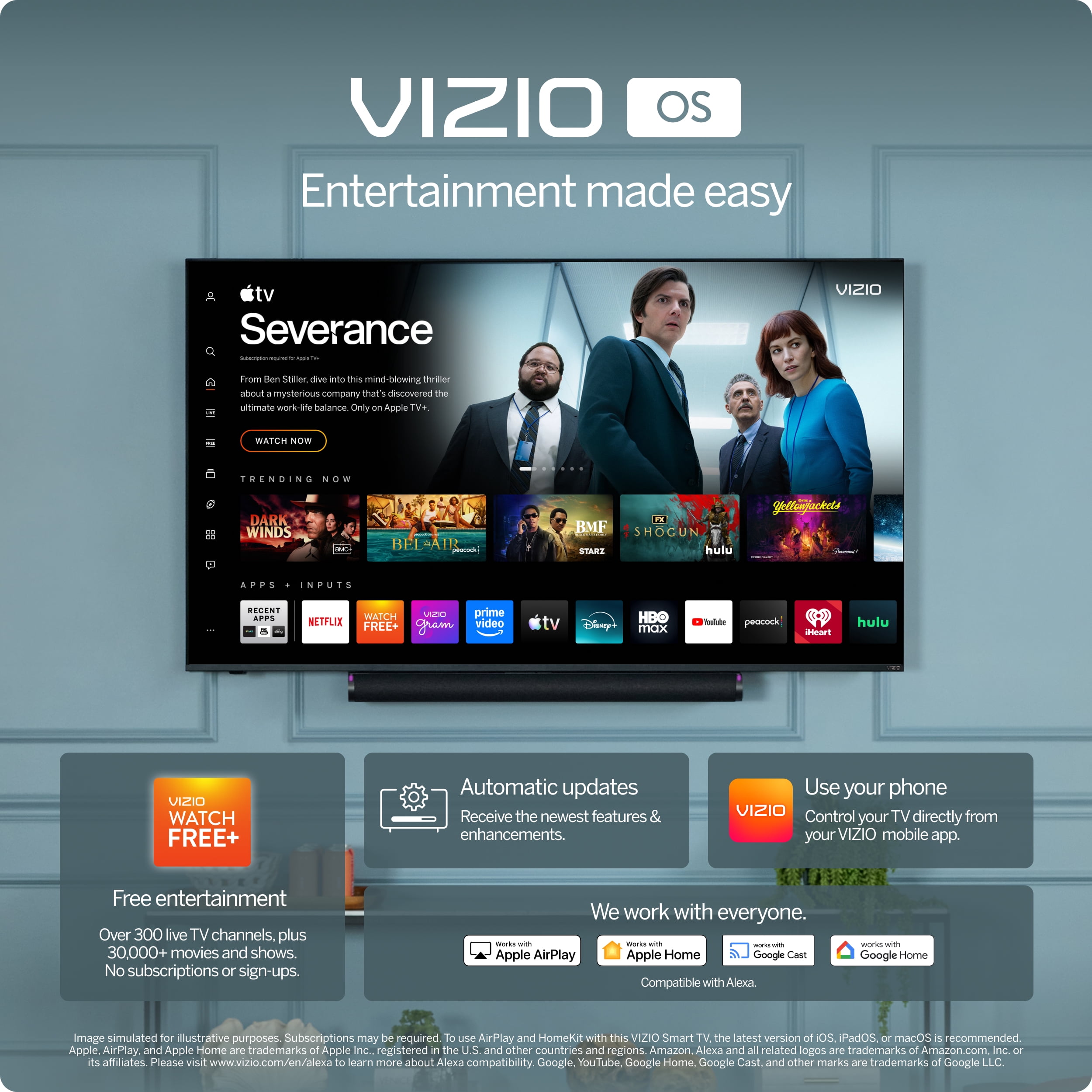 VIZIO 43 in Mini LED Quantum 4K QLED HDR Smart TV (Black, 43 in) te96x