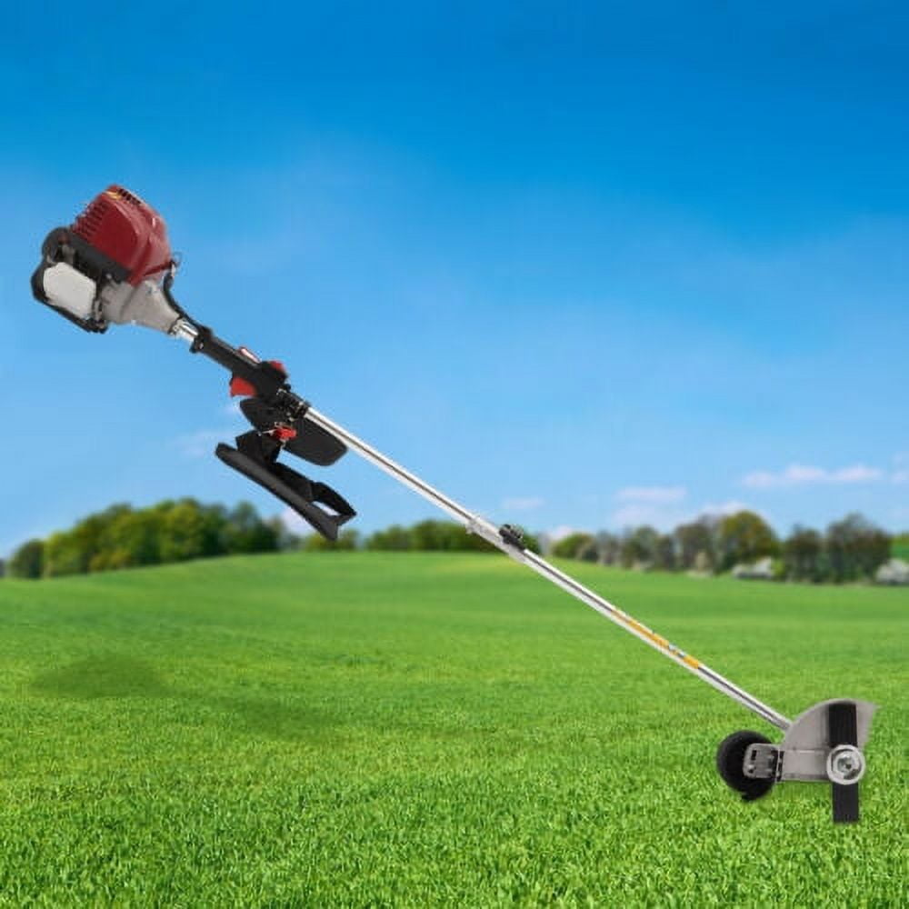 Generic 4-Stroke 35.88cc Gas String Trimmer Lawn Weed Edger with Shoulder Strap (Red, 24.7 fl oz) 35srz