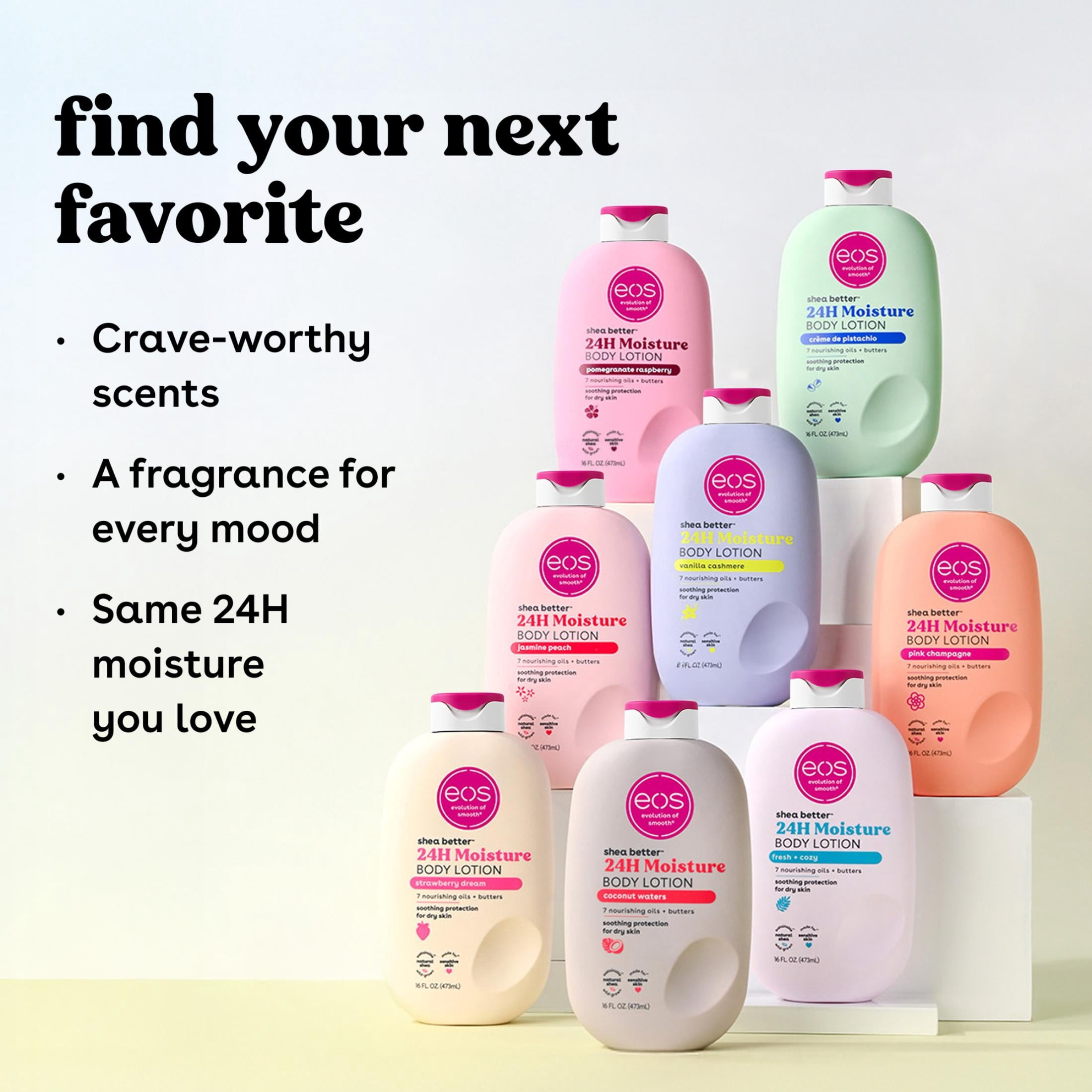 eos Shea Better Body Lotion, Vanilla Cashmere, Deep Hydration for Dry Skin (16 fl oz) u23lw