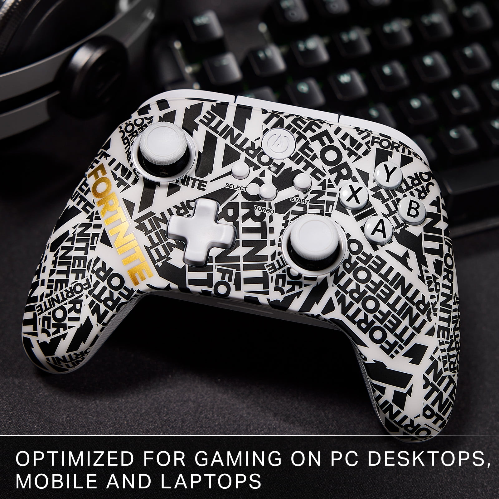 PowerA OPS v1 Wireless Controller for Cloud Gaming Fortnite Edition (Black, 1 Count) e2t59