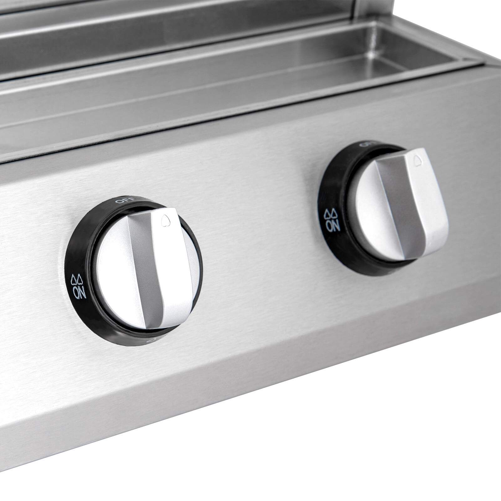 TOOL1SHOoo 4 Burner Gas BBQ Grill Stainless Steel Portable Outdoor Cooking Stove (Silver, 22.6 in x 16.7 in x 7.9 in) ton76