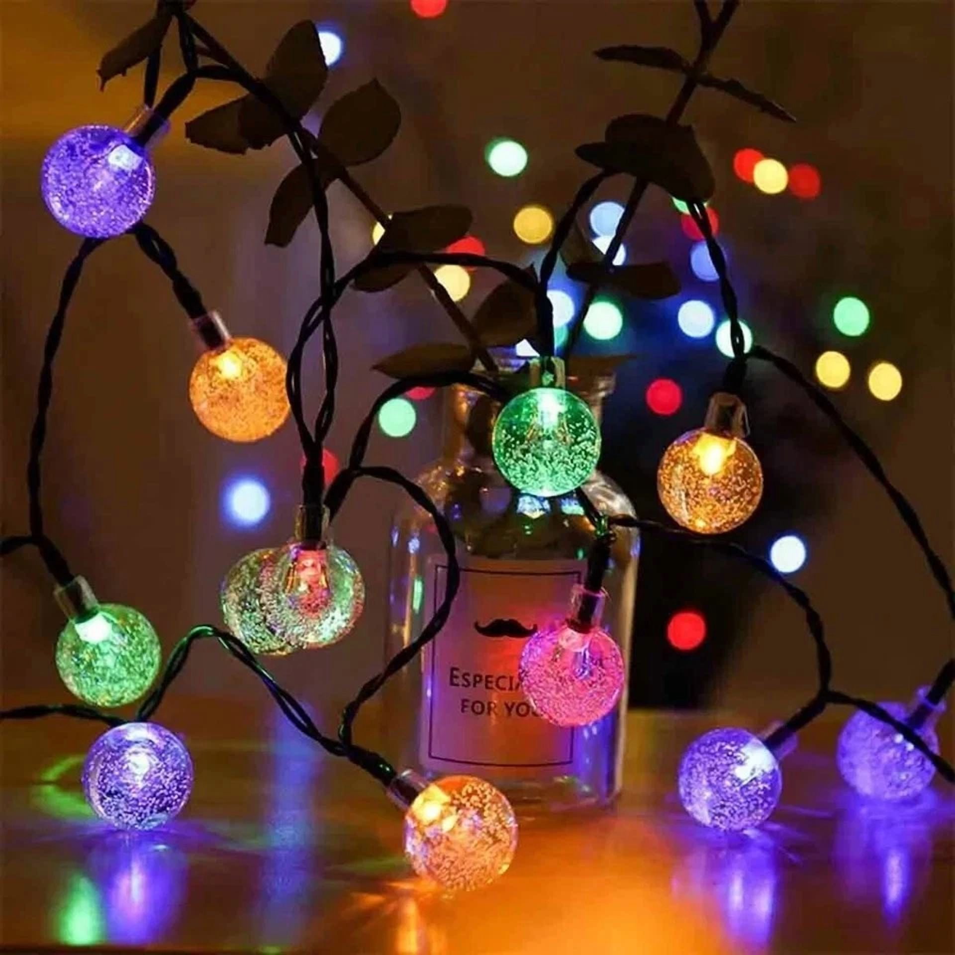 KLYNE Outdoor Solar String Lights LED Waterproof Decorative Lighting for Patio Garden Wedding (50 Count) k272a