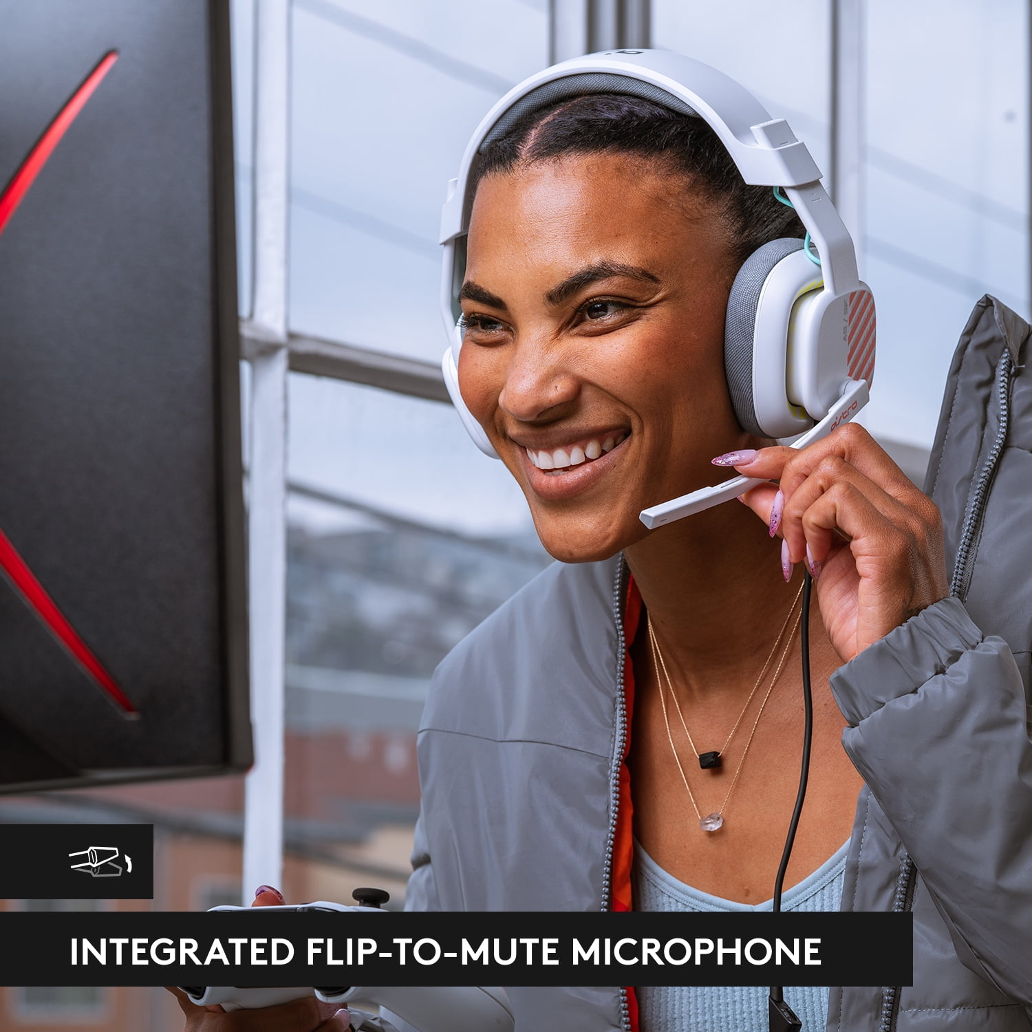 Logitech ASTRO A10 Gen 2 Wired Gaming Headset with Flip-to-Mute Microphone and 32 mm Drivers (White, Over-Ear) b30zg