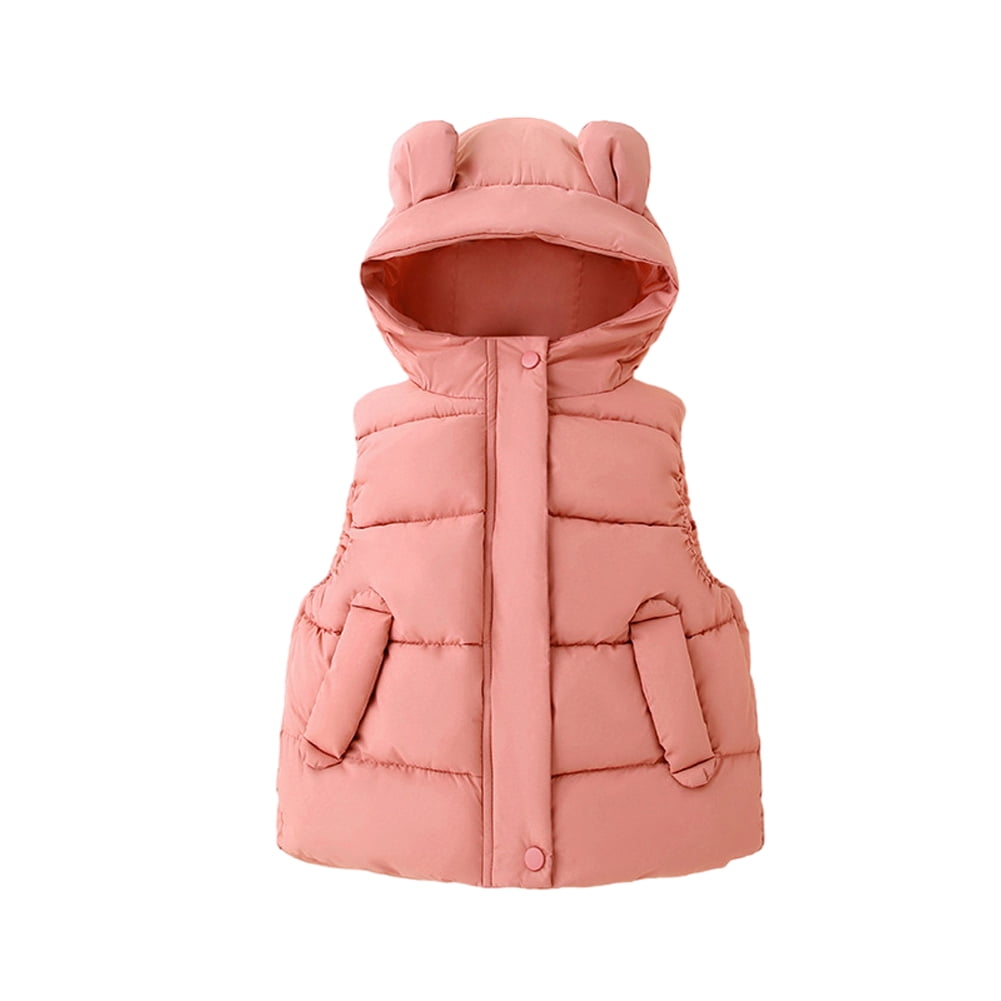 Godderr Toddler Kids Hooded Winter Vest (White, 1-7 Years) i7p47