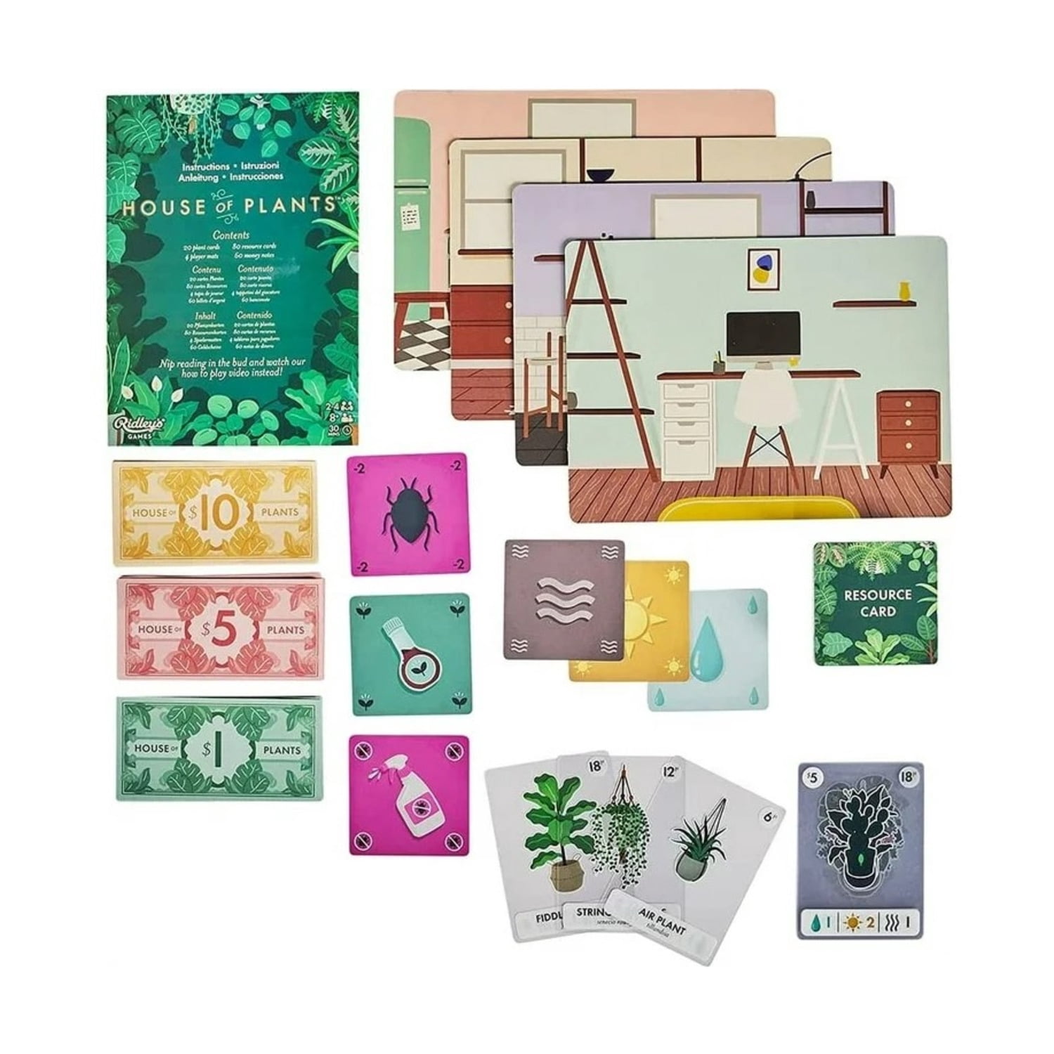 Ridley's House of Plants Card Game (Educational Botanical Trivia) (1 Pack) x5qef