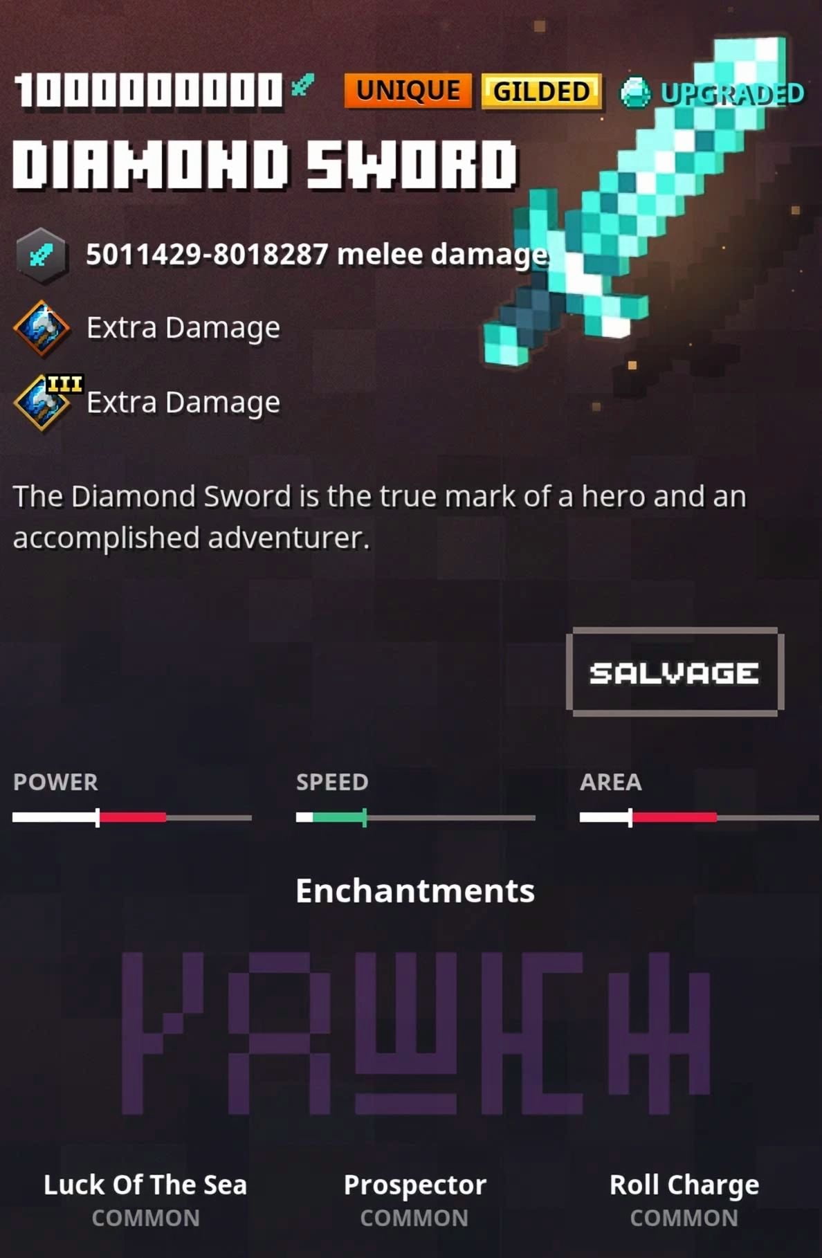 Rhea Minecraft Dungeons Diamond Sword Unique Gaming Accessory (One Size) cq363