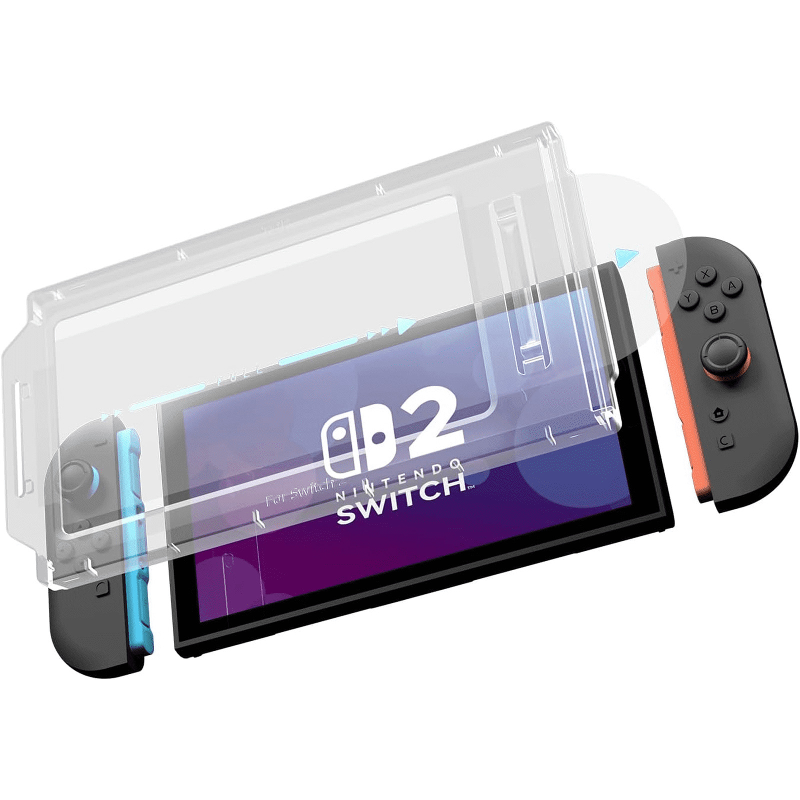 GeekShare Tempered Glass Screen Protector for Switch 2, Scratch-Resistant HD Clarity (Clear, 2 Pack) x2t4r