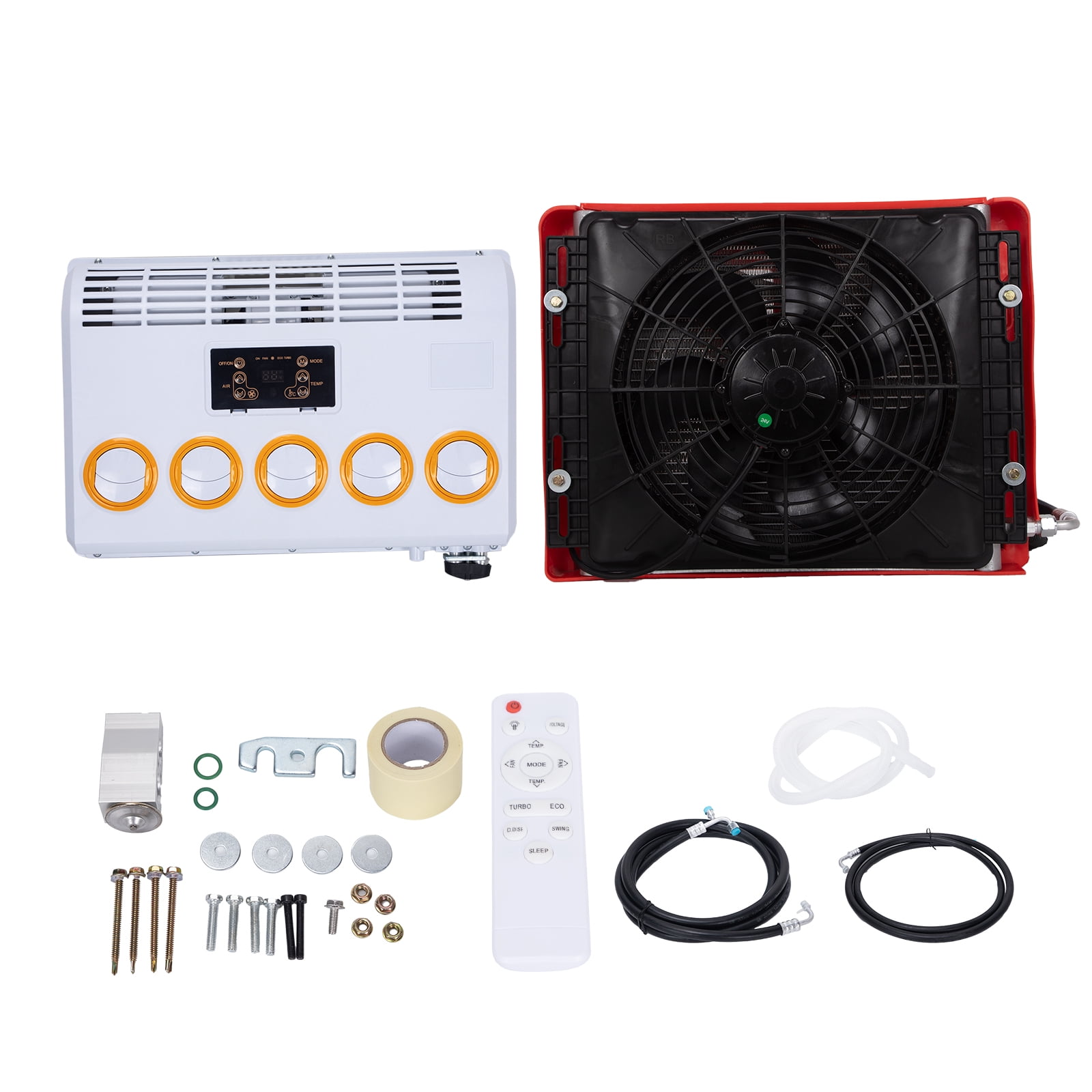 Kkonetoy 11000 BTU 24V Air Conditioner for Semi Truck, RV, and Caravan (11000 BTU) 4r6nf